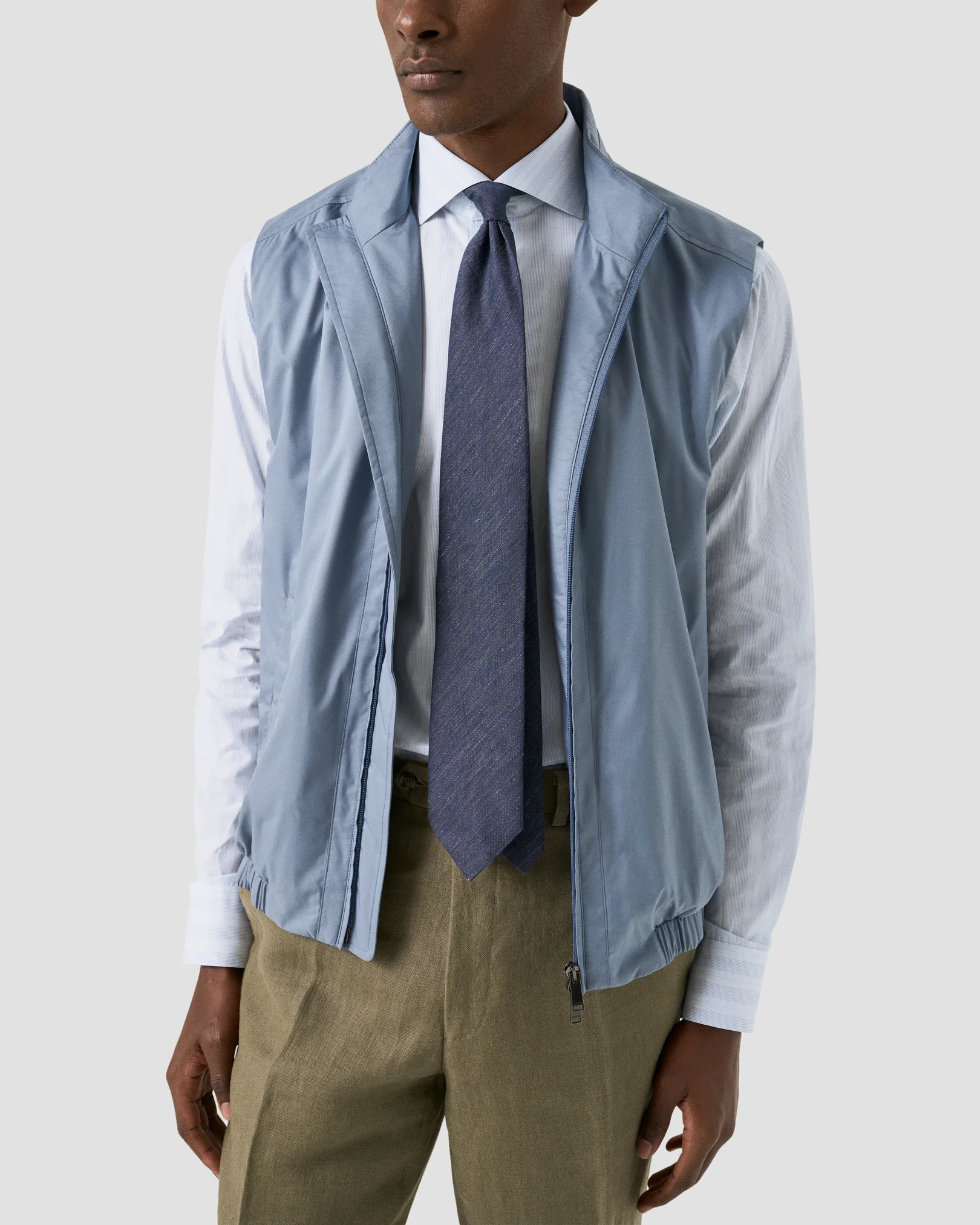 Eton - multi striped breeze poplin shirt