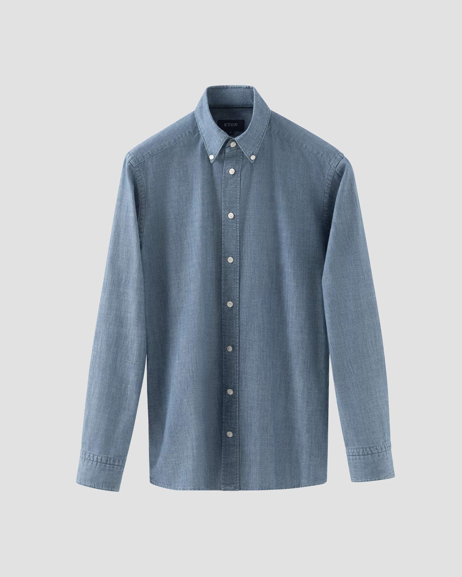 Eton - dark blue denim button down rounded single slim fit
