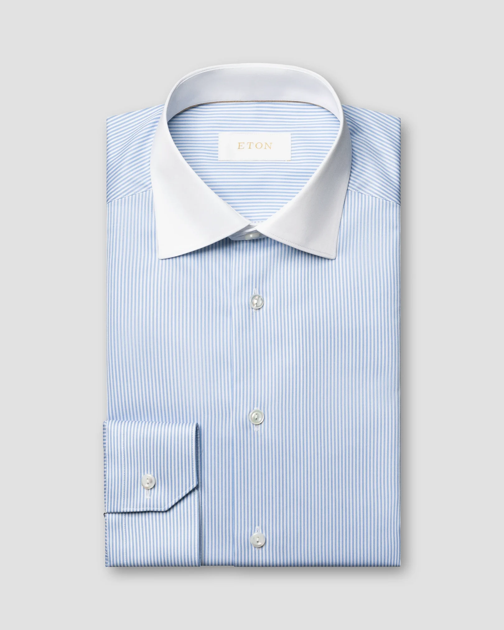 Eton - light blue striped elevated