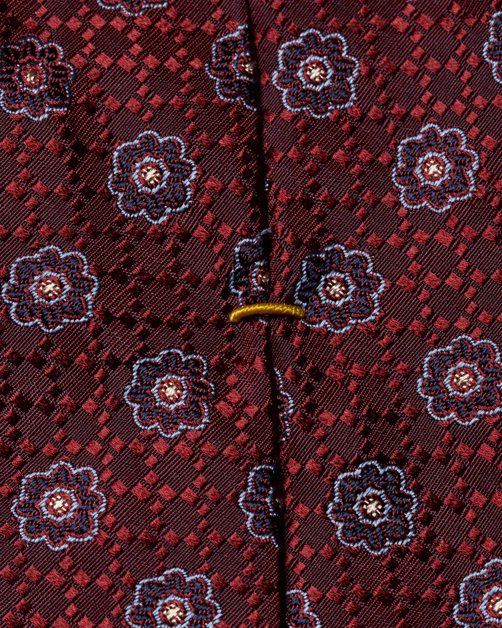 Eton - burgundy floral silk tie