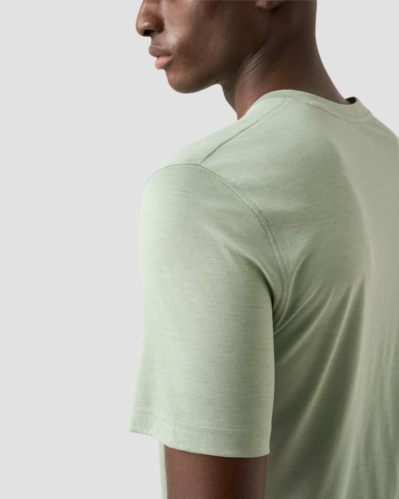 Eton - mid green cotton and silk t shirt