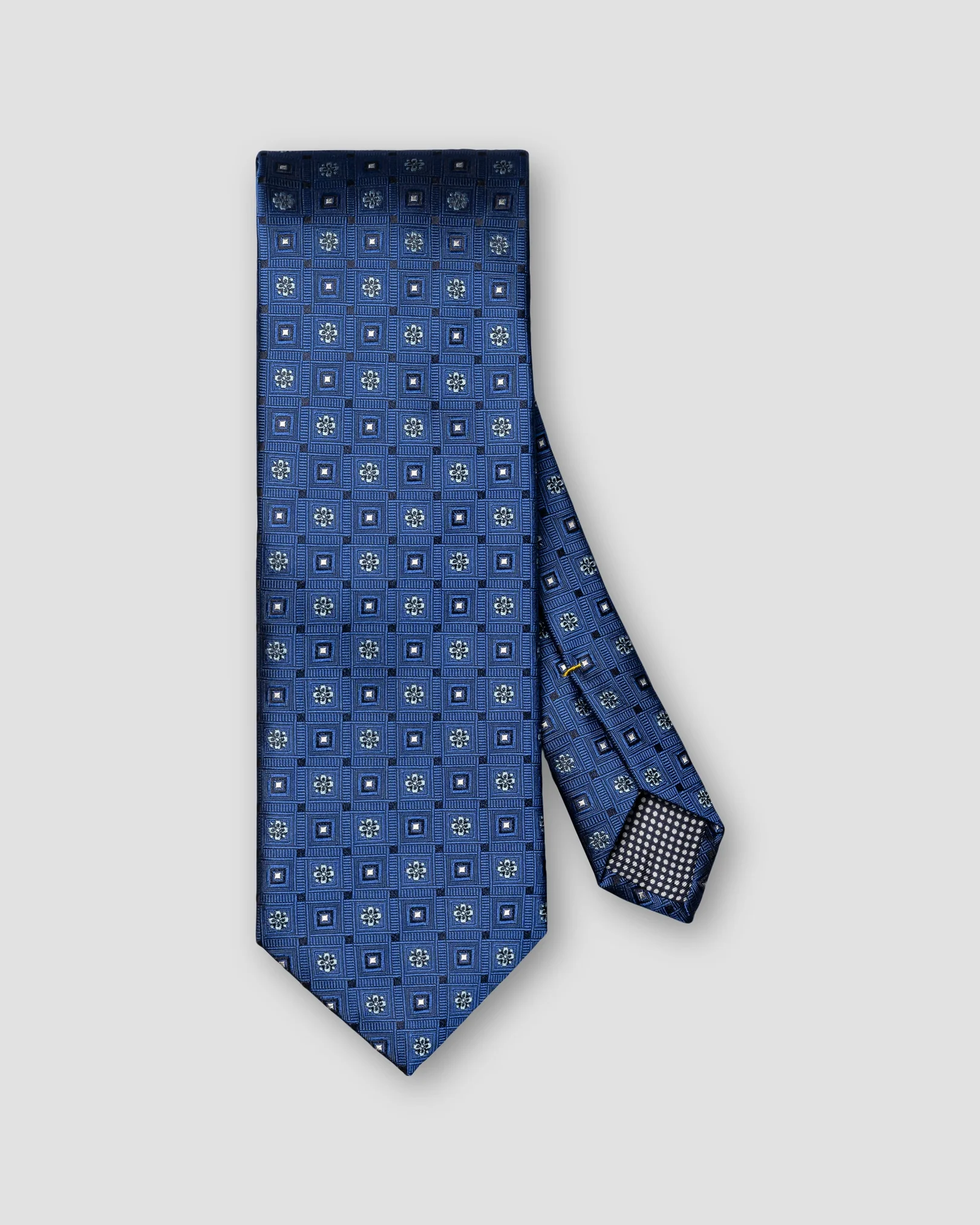 Eton - geometric woven silk tie dark 236