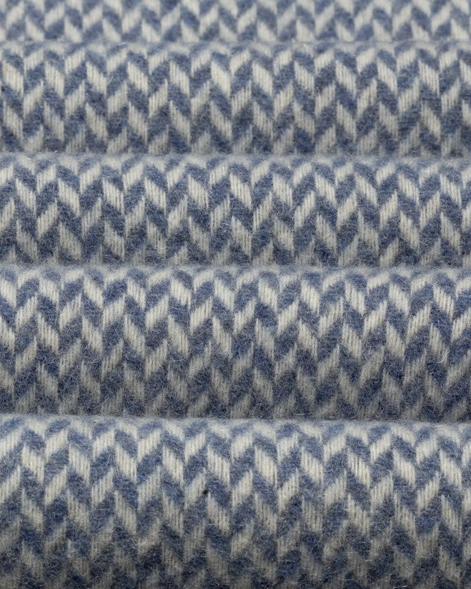 Eton - mid blue herringbone scarf