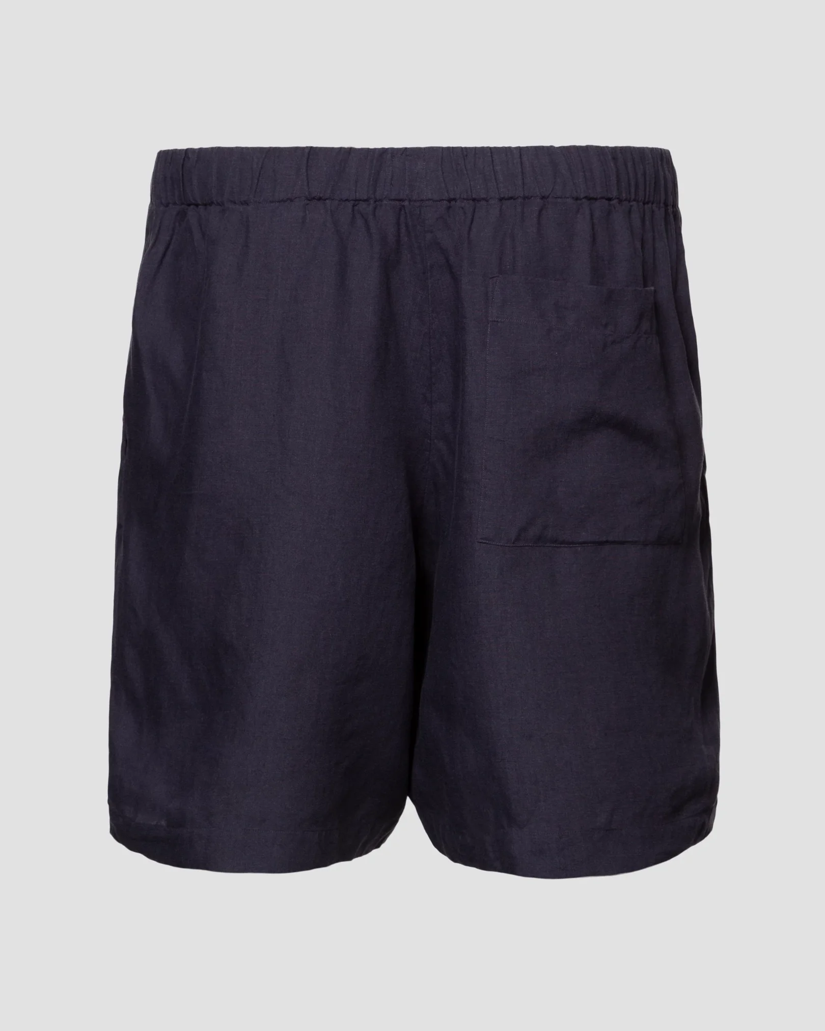 Eton - navy blue plain linen shorts