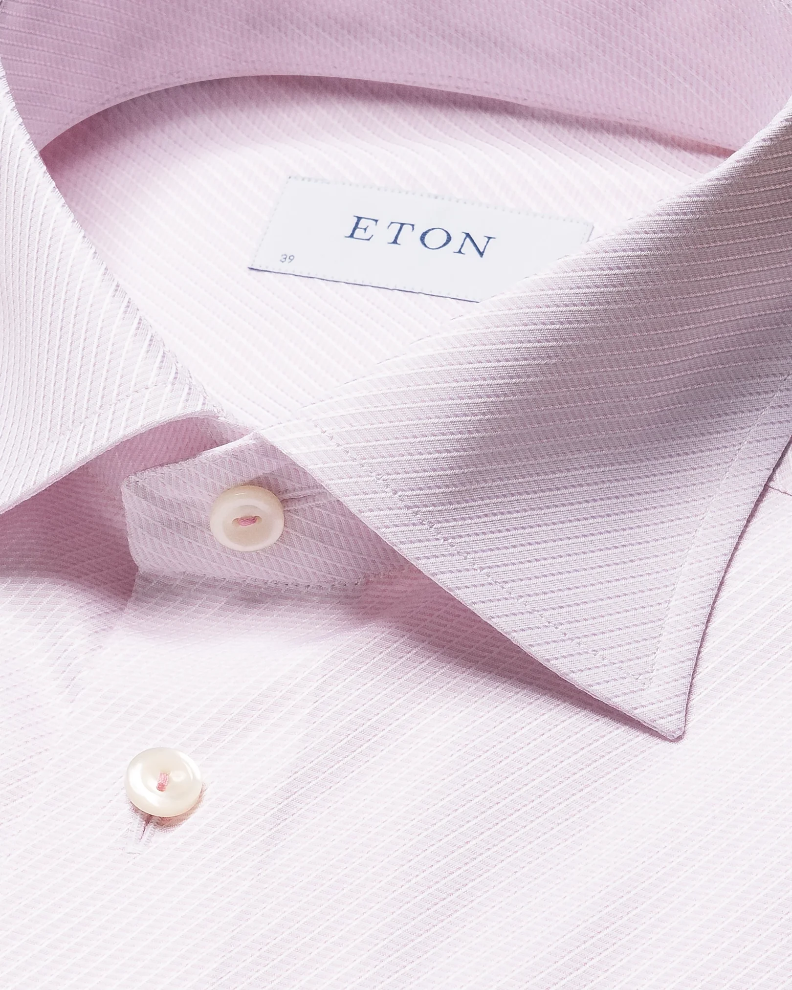 Eton - pink dobby cut away collar single cuff slim fit