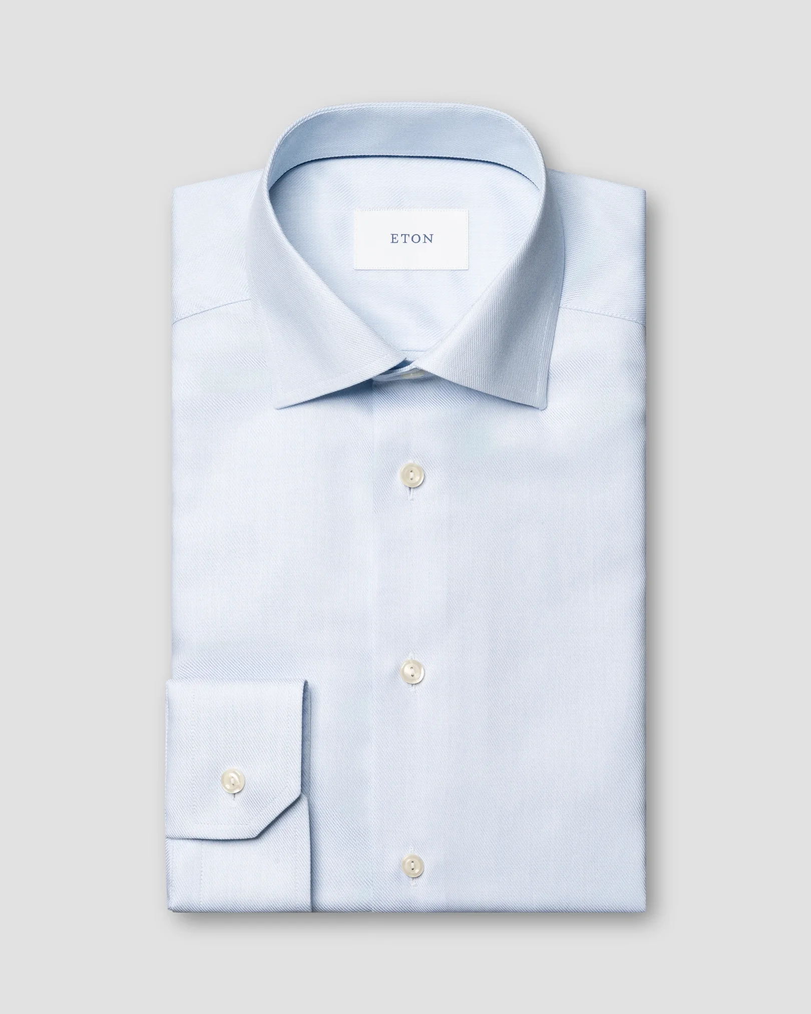 Eton - Chemise en sergé fin mélangé