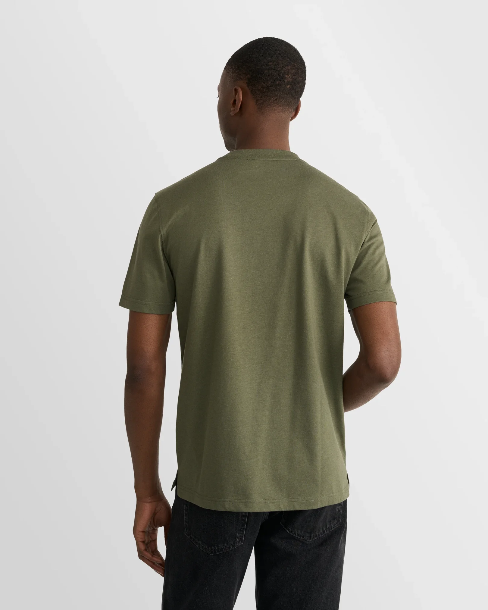 Eton - dark green single jersey supima cotton t shirt