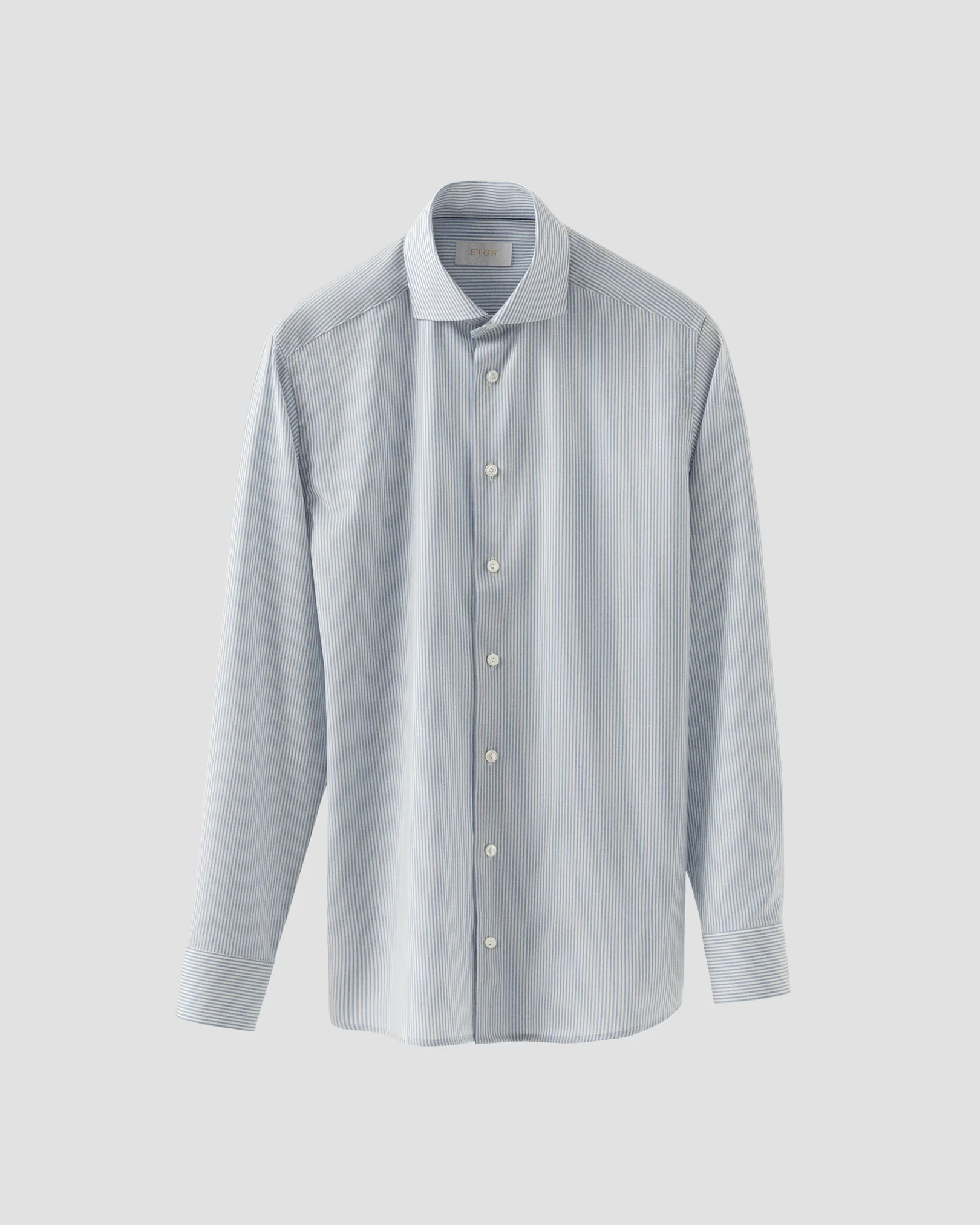 Eton - light blue striped merino