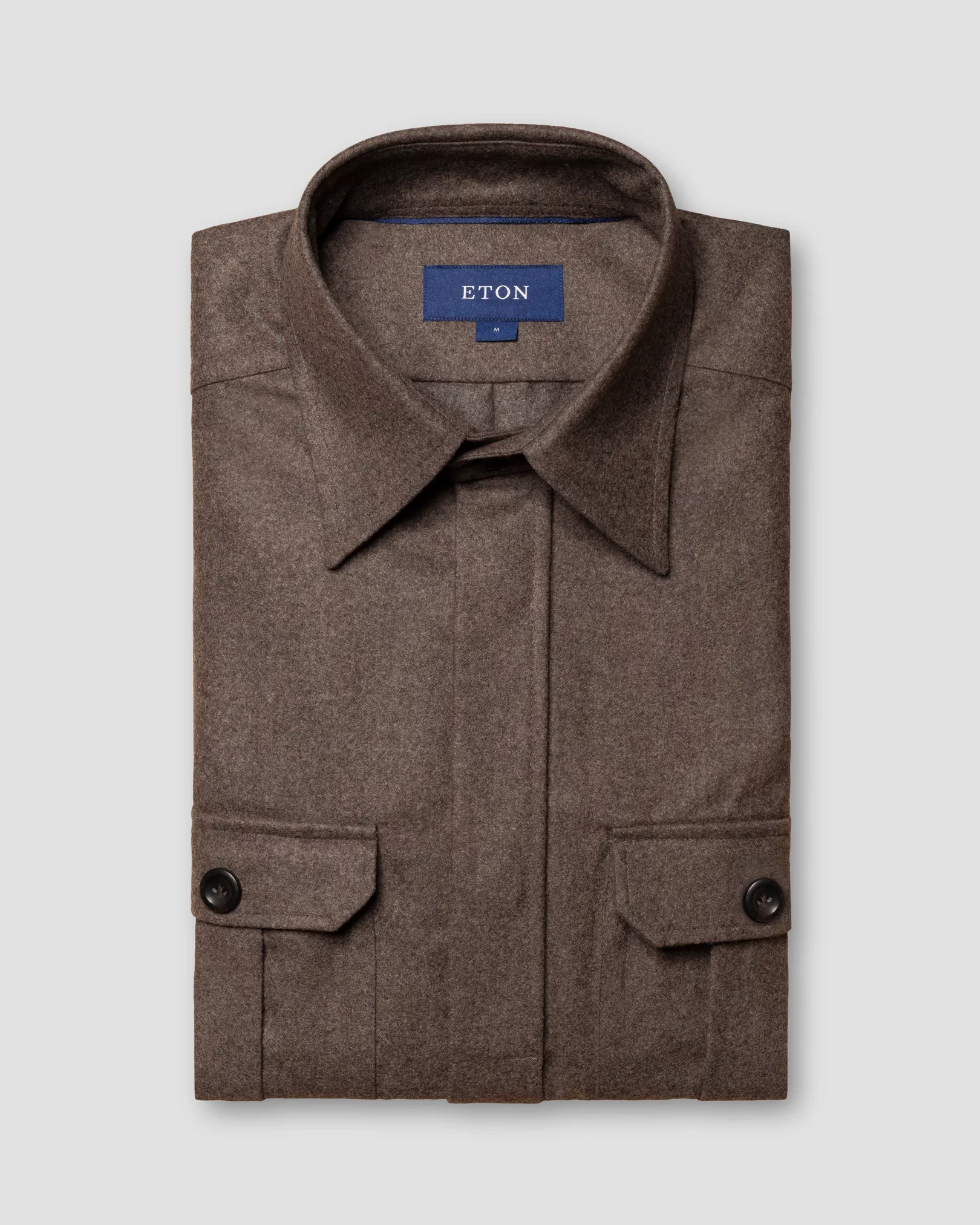 Eton - brown twill wool cashmere