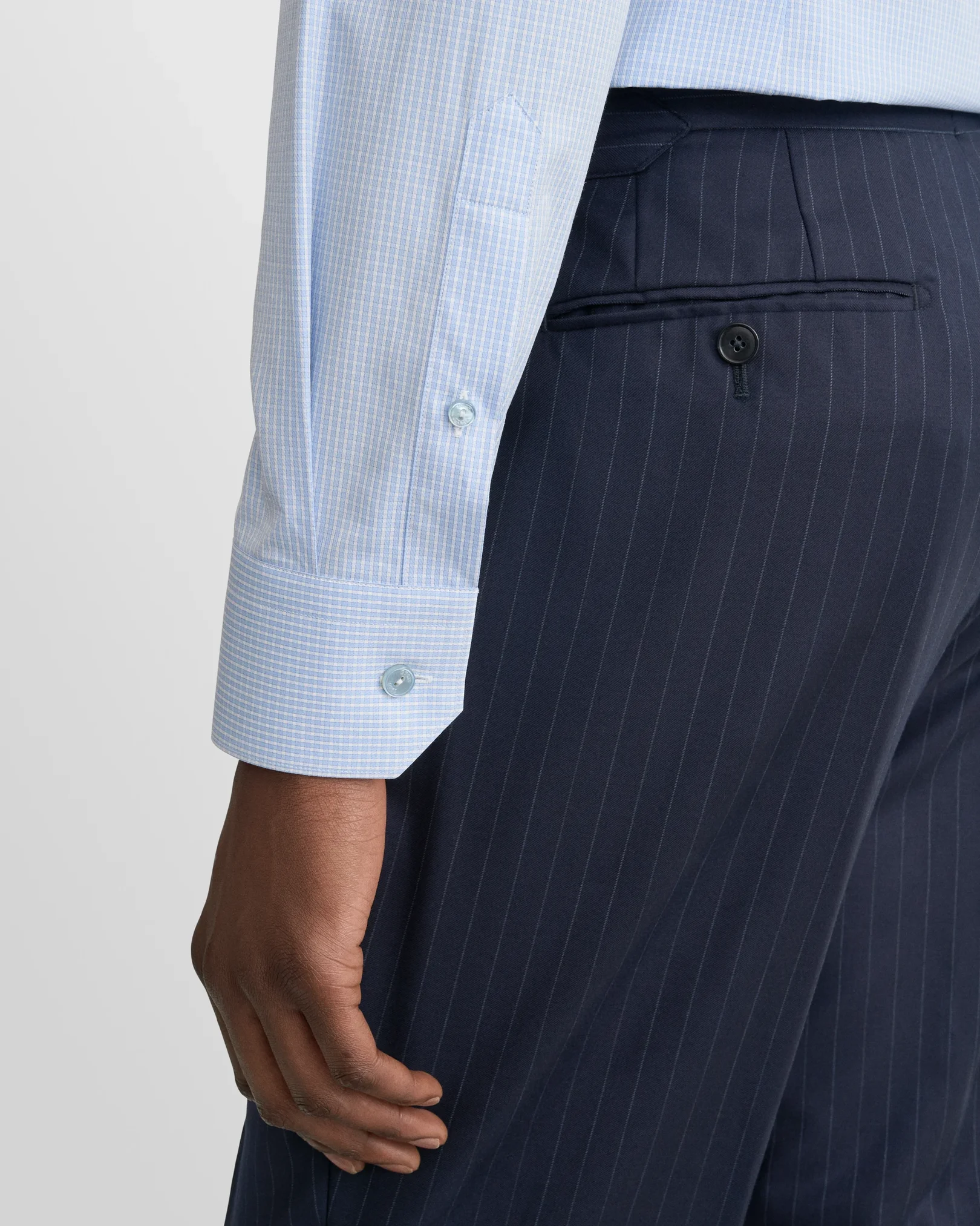 Eton - light blue supima check 263
