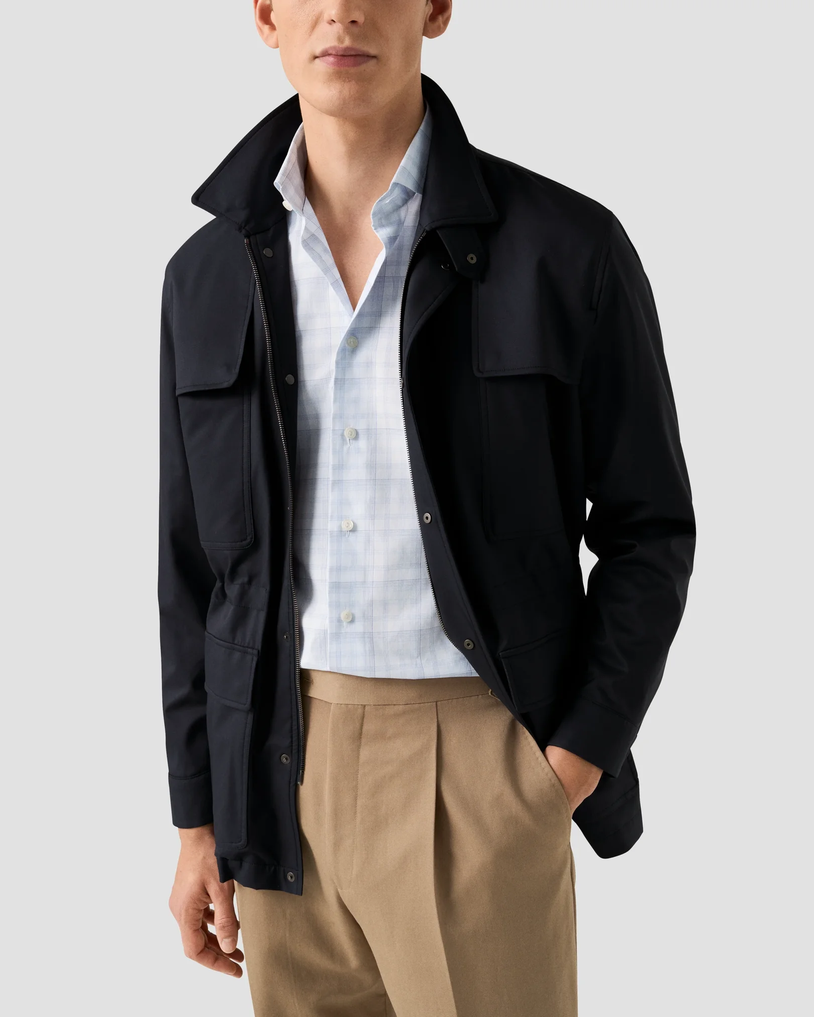 Eton - plaid breeze poplin shirt