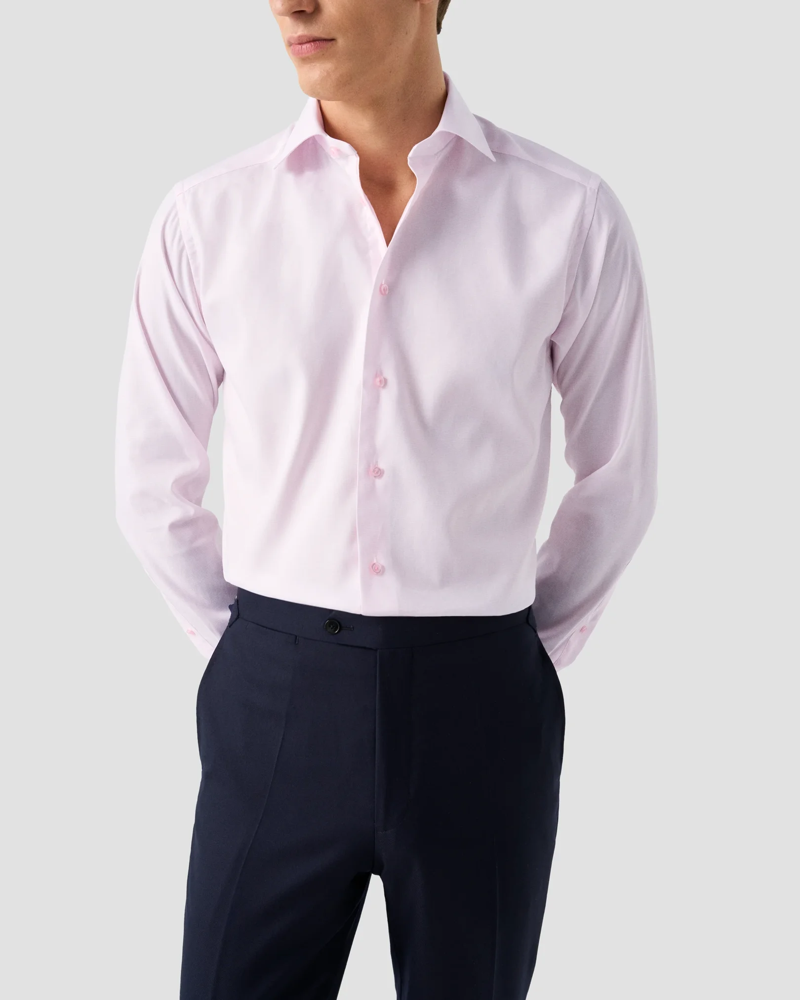 Eton - pink twill shirt