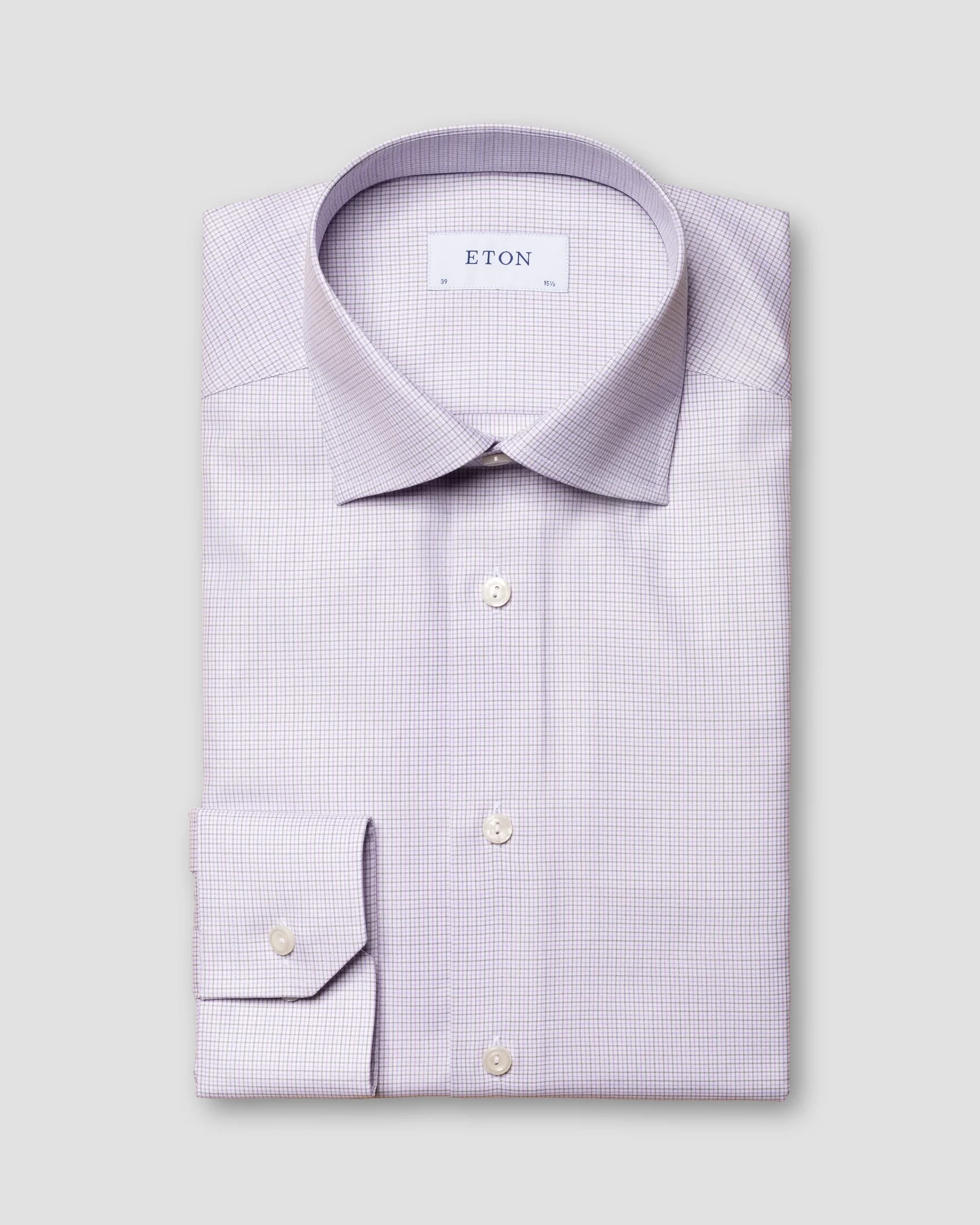 Eton - light purple cotton tencel stretch