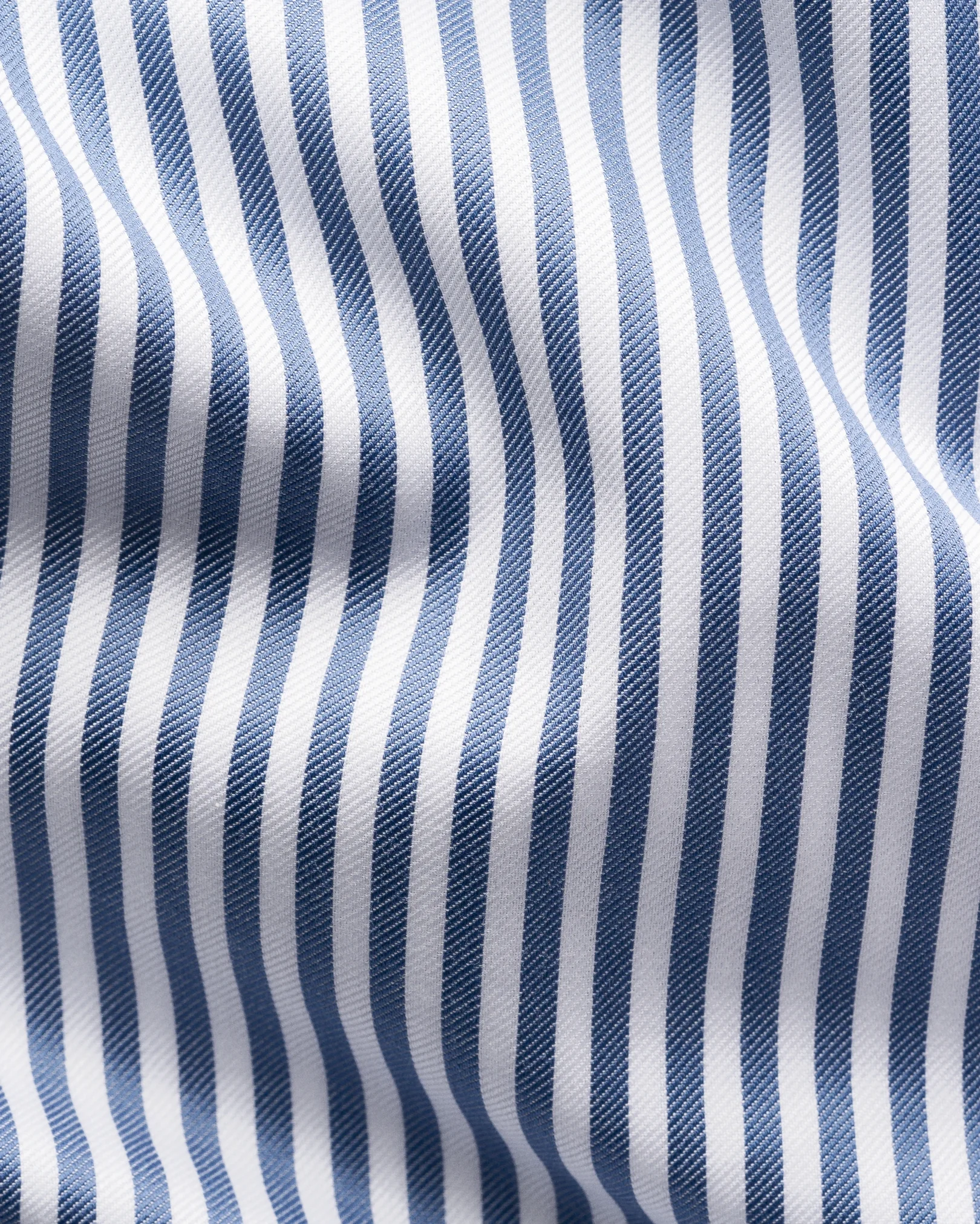 Eton - mid blue bengal striped signature twill shirt 263