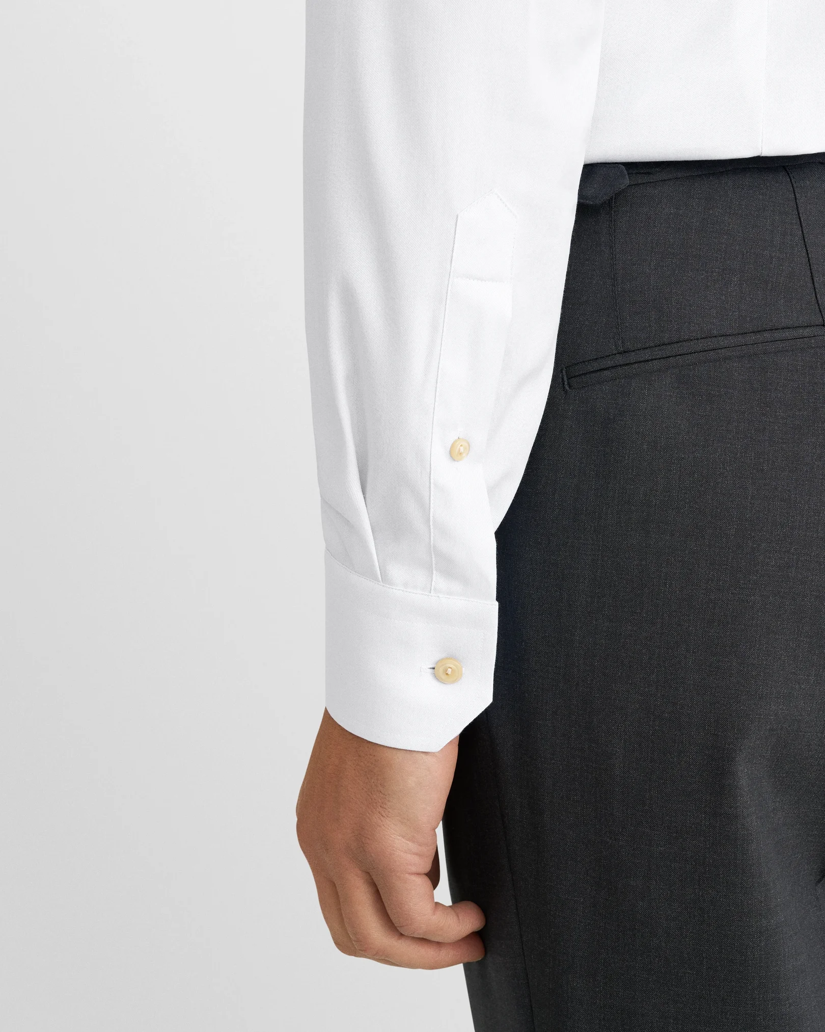 Eton - white geometric effect signature twill shirt cut away 263