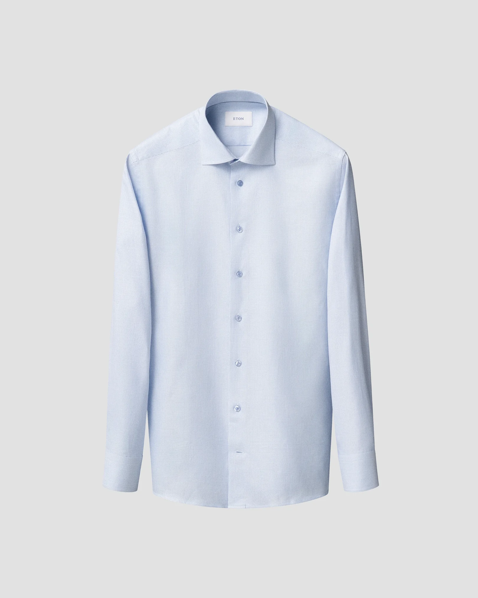 Eton - light blue semi solid signature twill 261