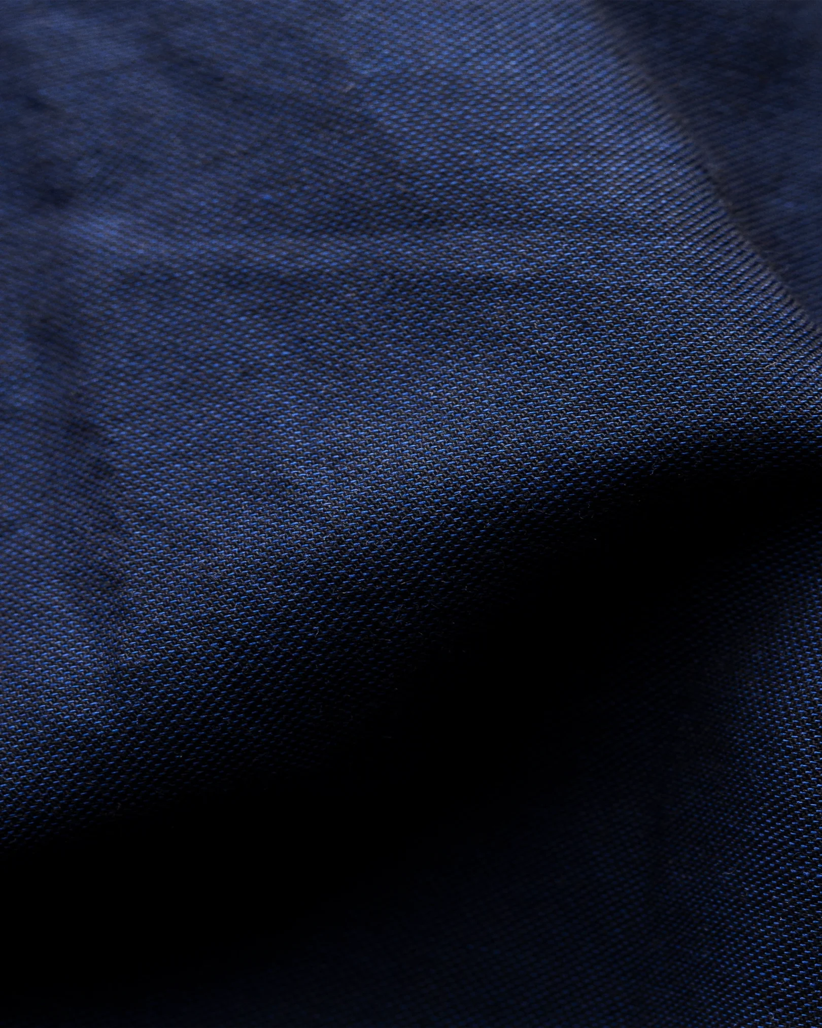 Eton - navy cotton silk shirt soft