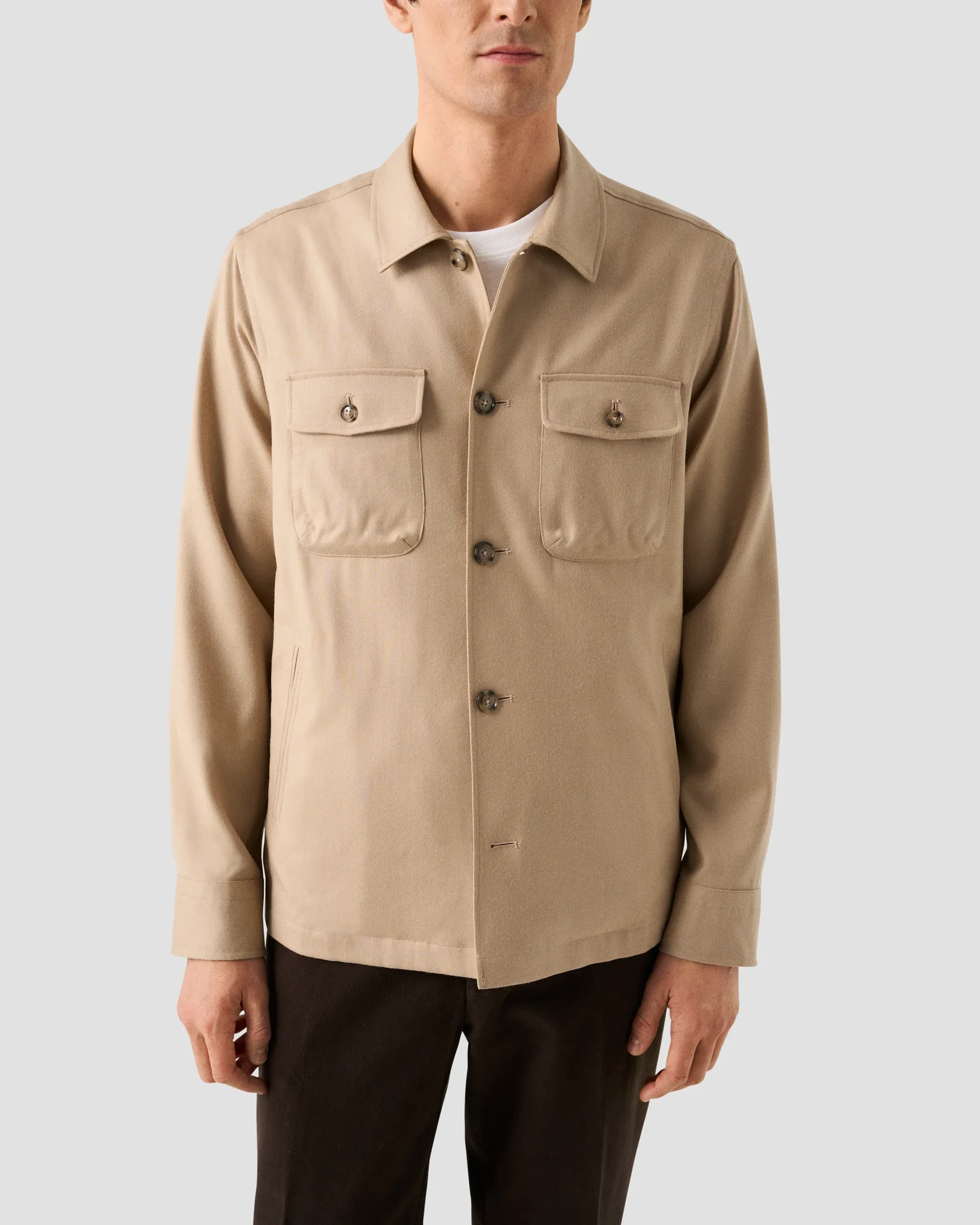 Eton - wool four pocket overshirt