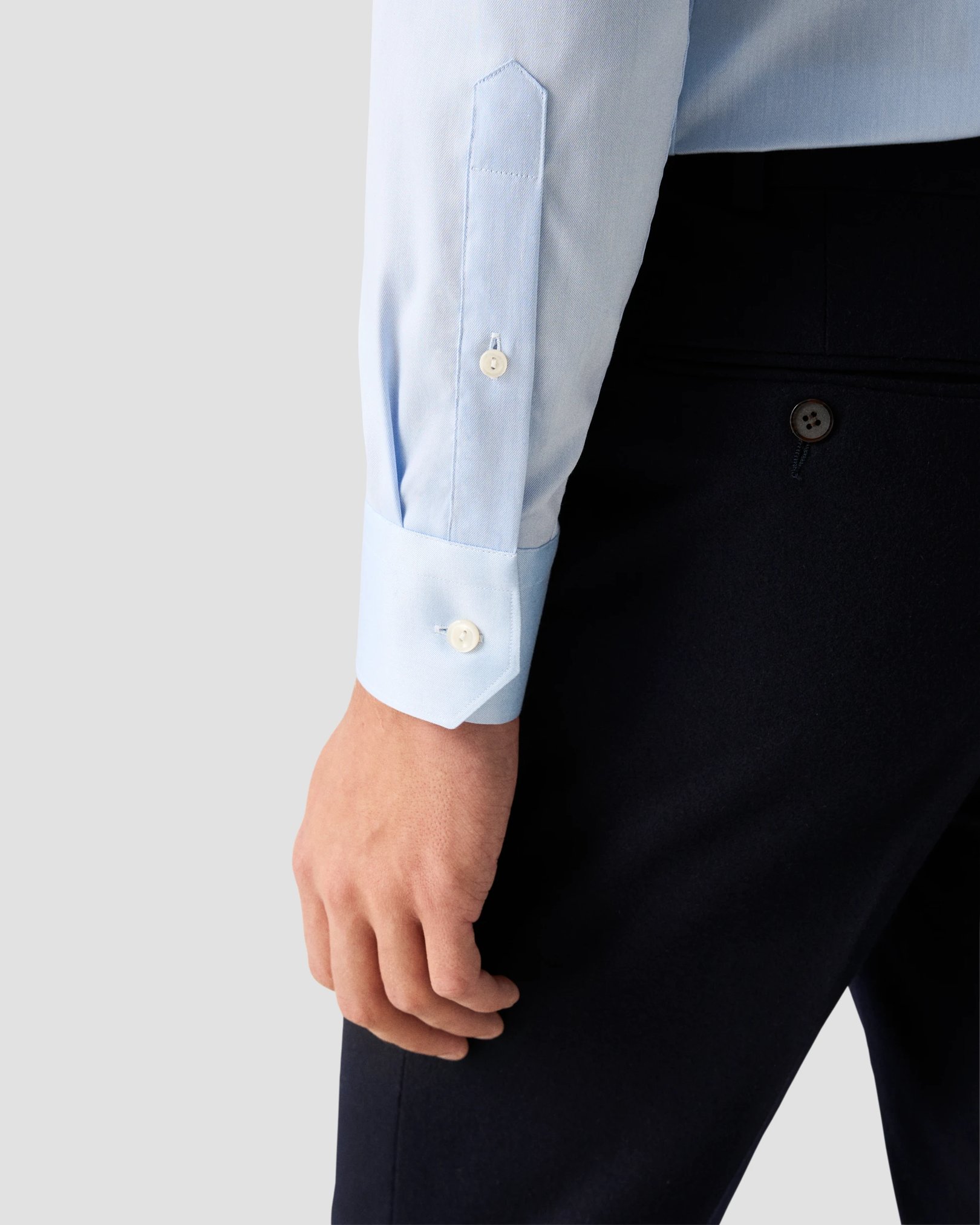 Eton - Light Blue Signature Twill Shirt - Pointed