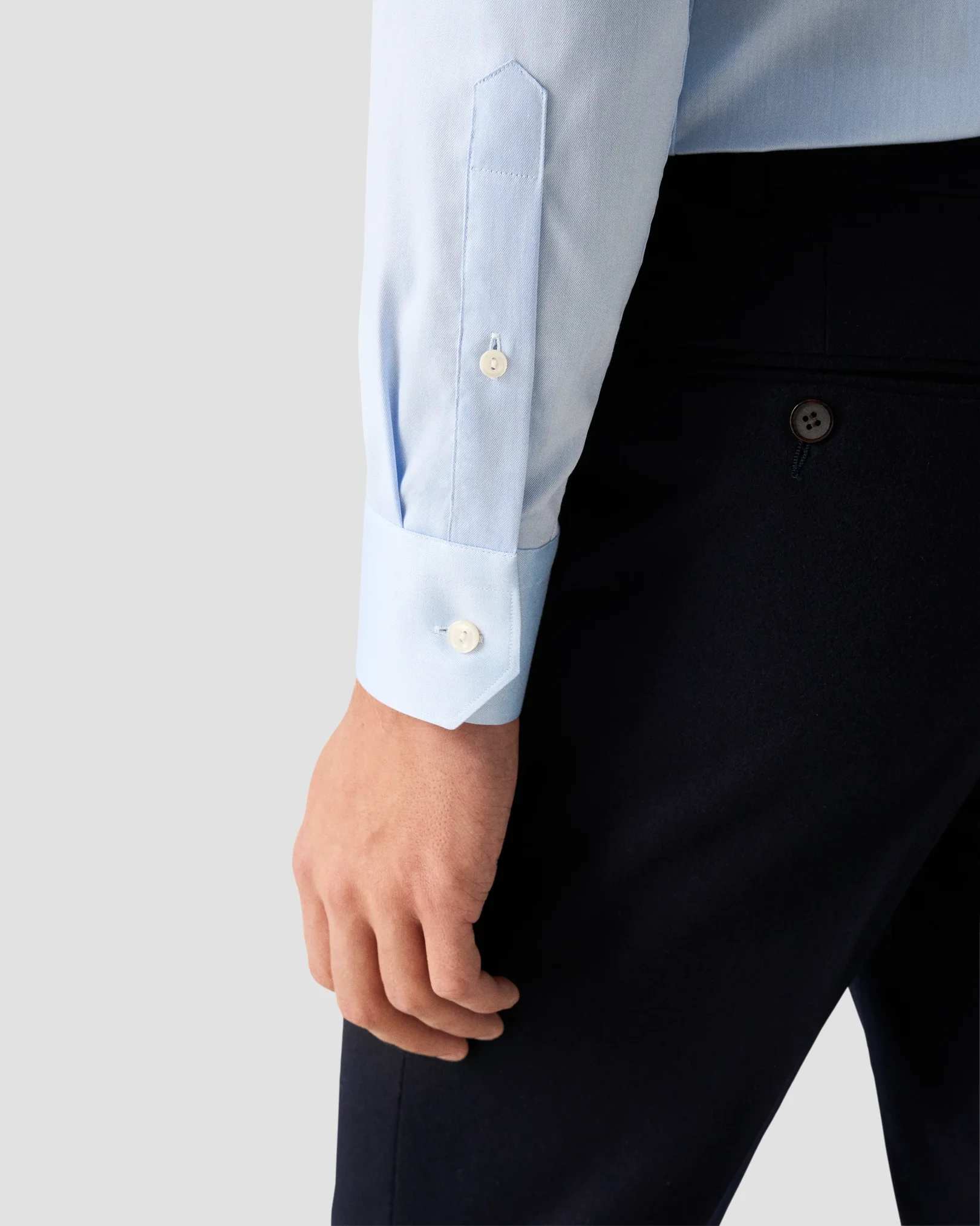 Eton - Light Blue Signature Twill Shirt - Pointed