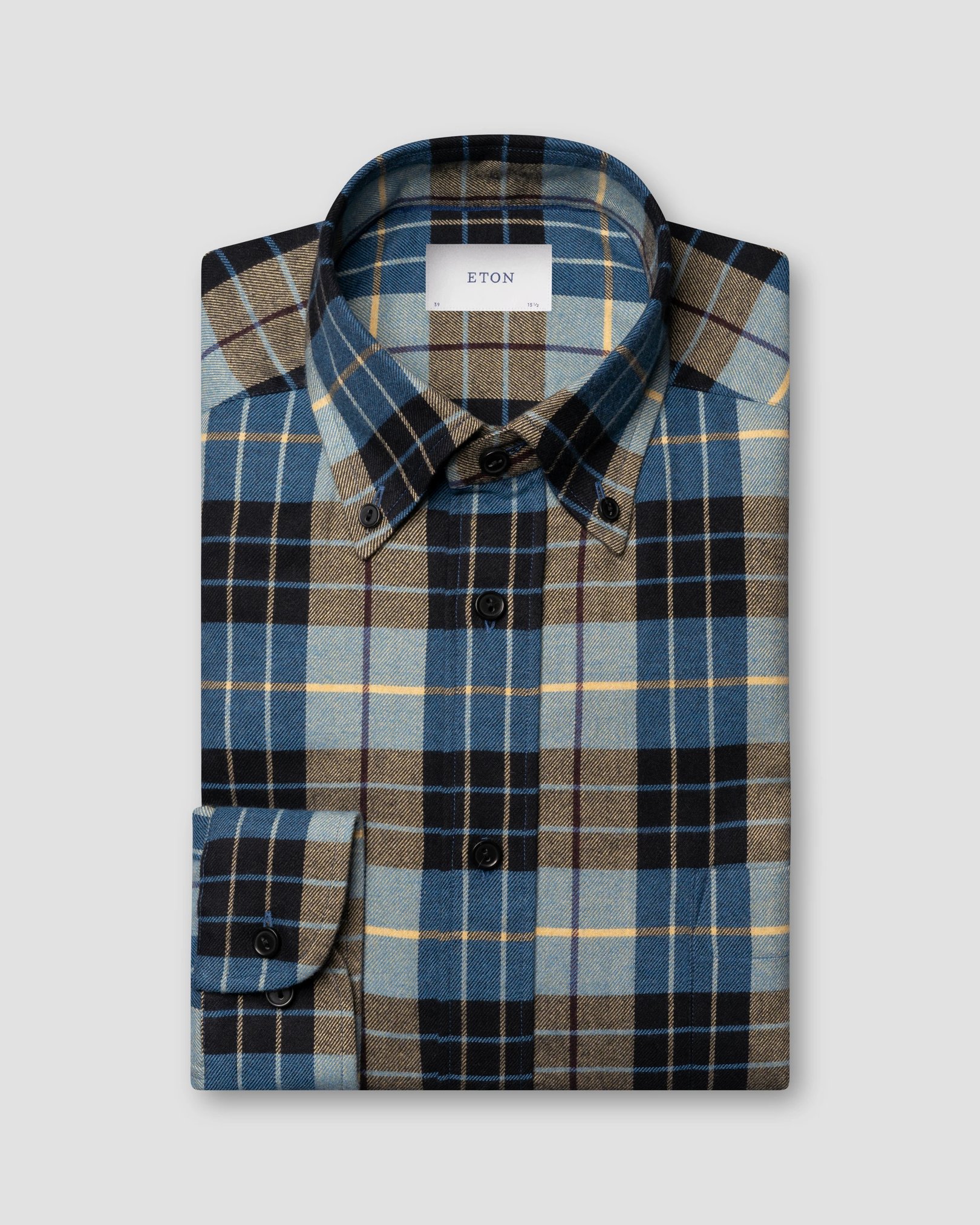 Eton - Plaid Check Flannel Shirt