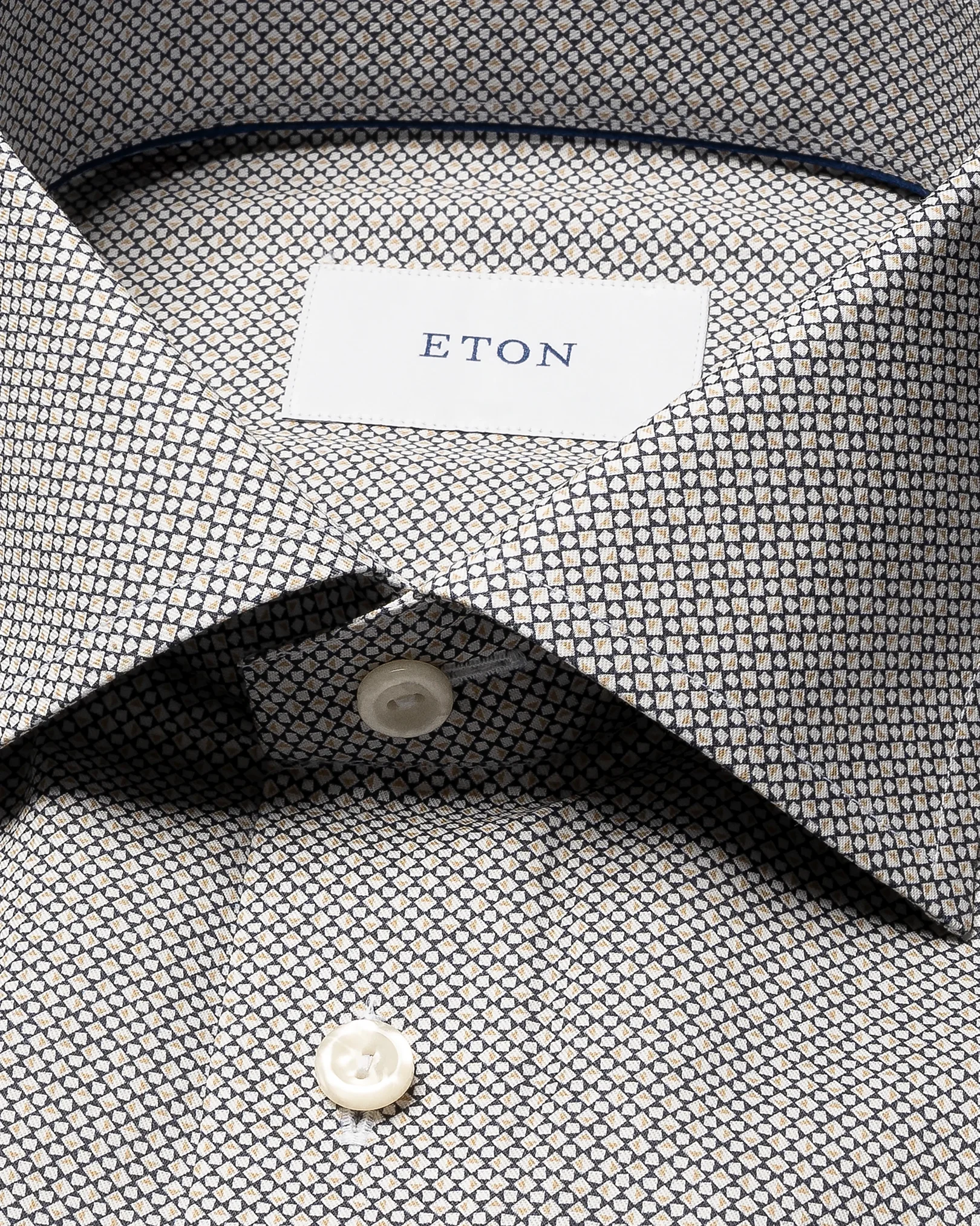 Eton - navy blue micro print signature twill shirt
