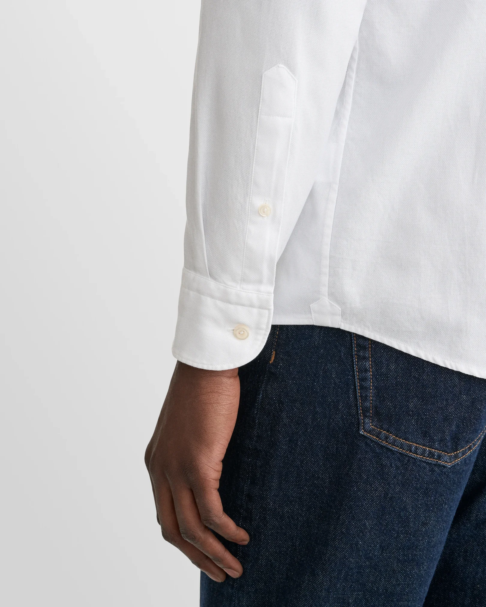Eton - white solid royal oxford shirt
