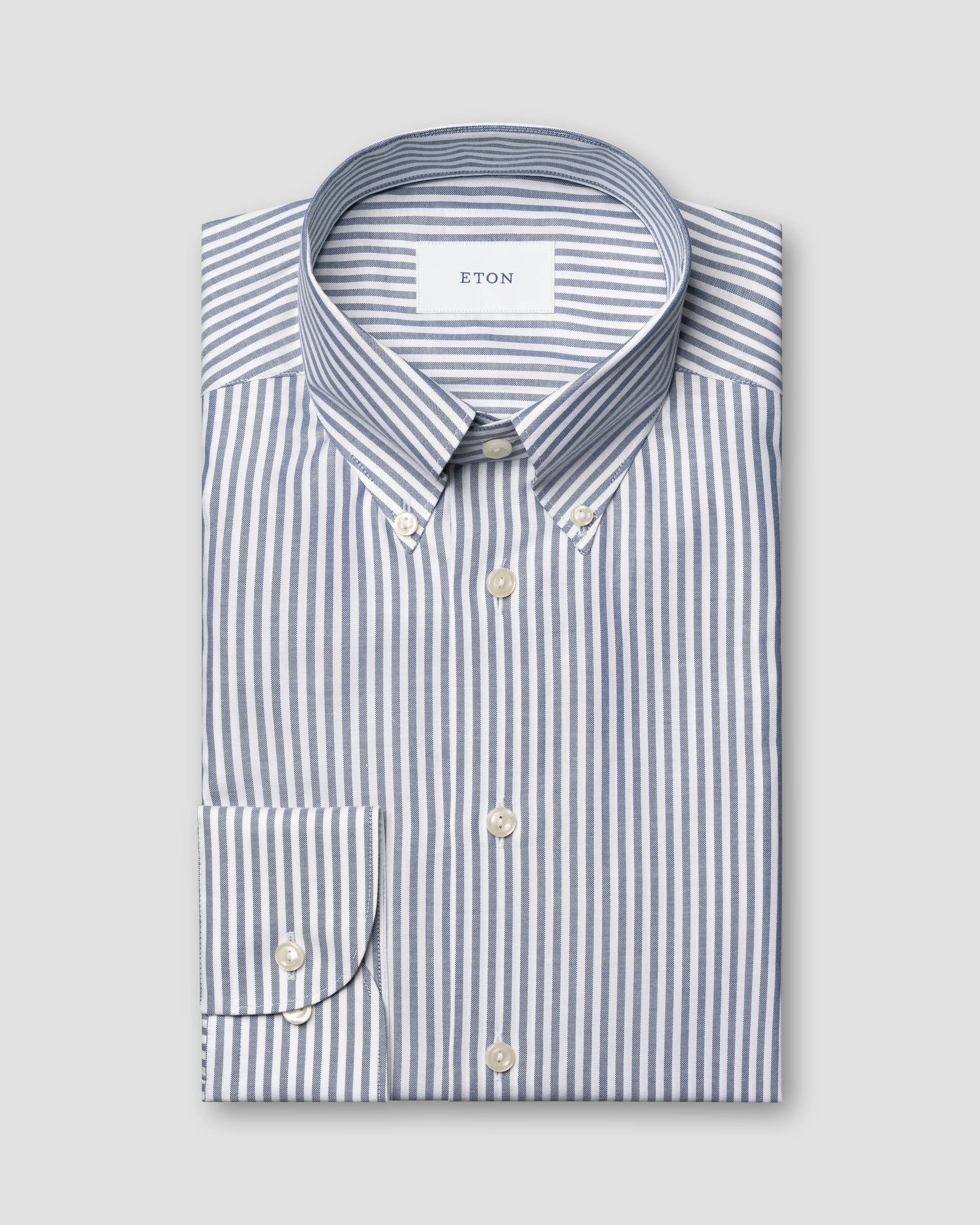 Eton - Randig skjorta i Signature Oxford
