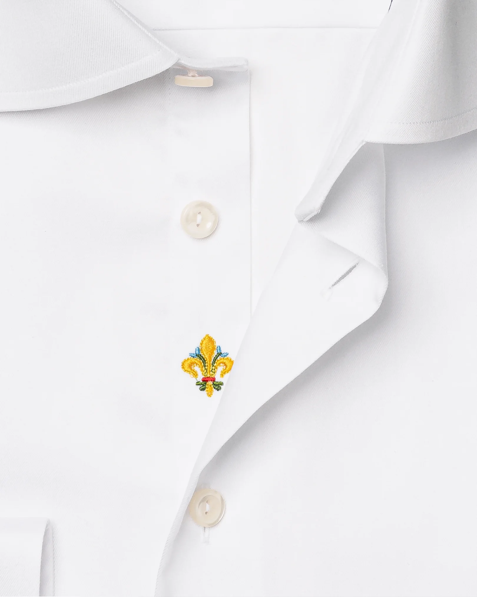 Eton - white signature twill embroidery shirt