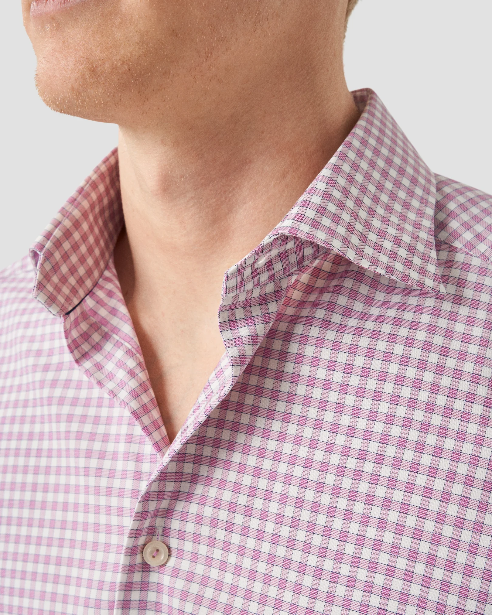 Eton - Pink Checked Signature Twill Shirt