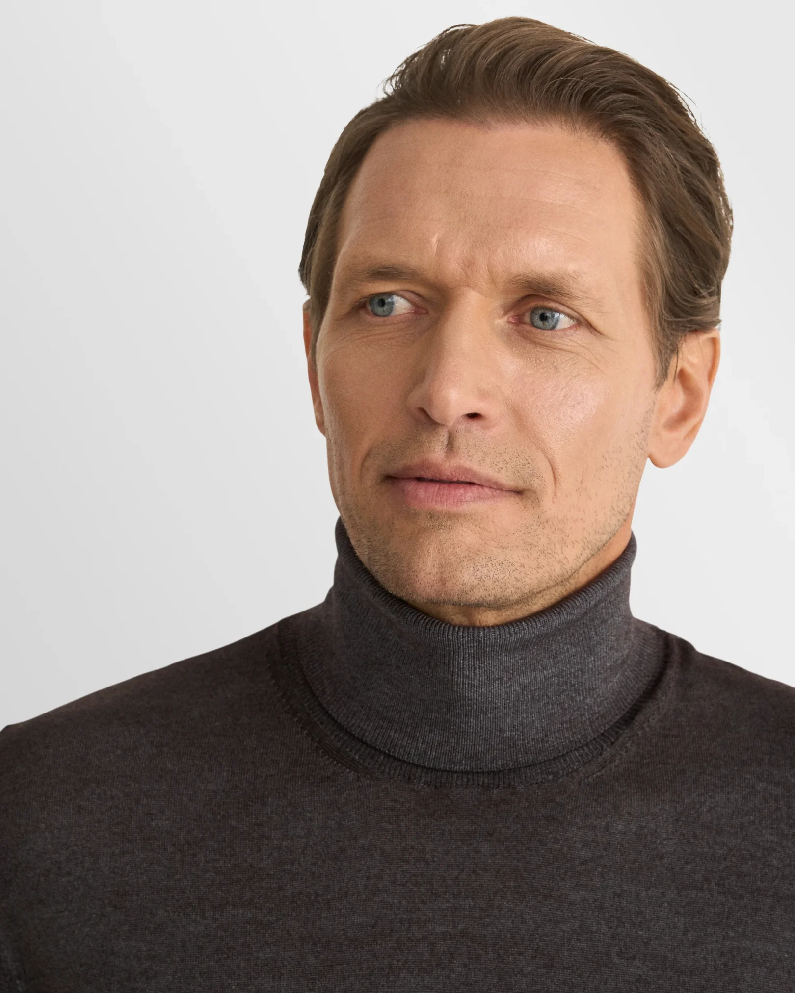 Eton - brown merino vintage turtle neck
