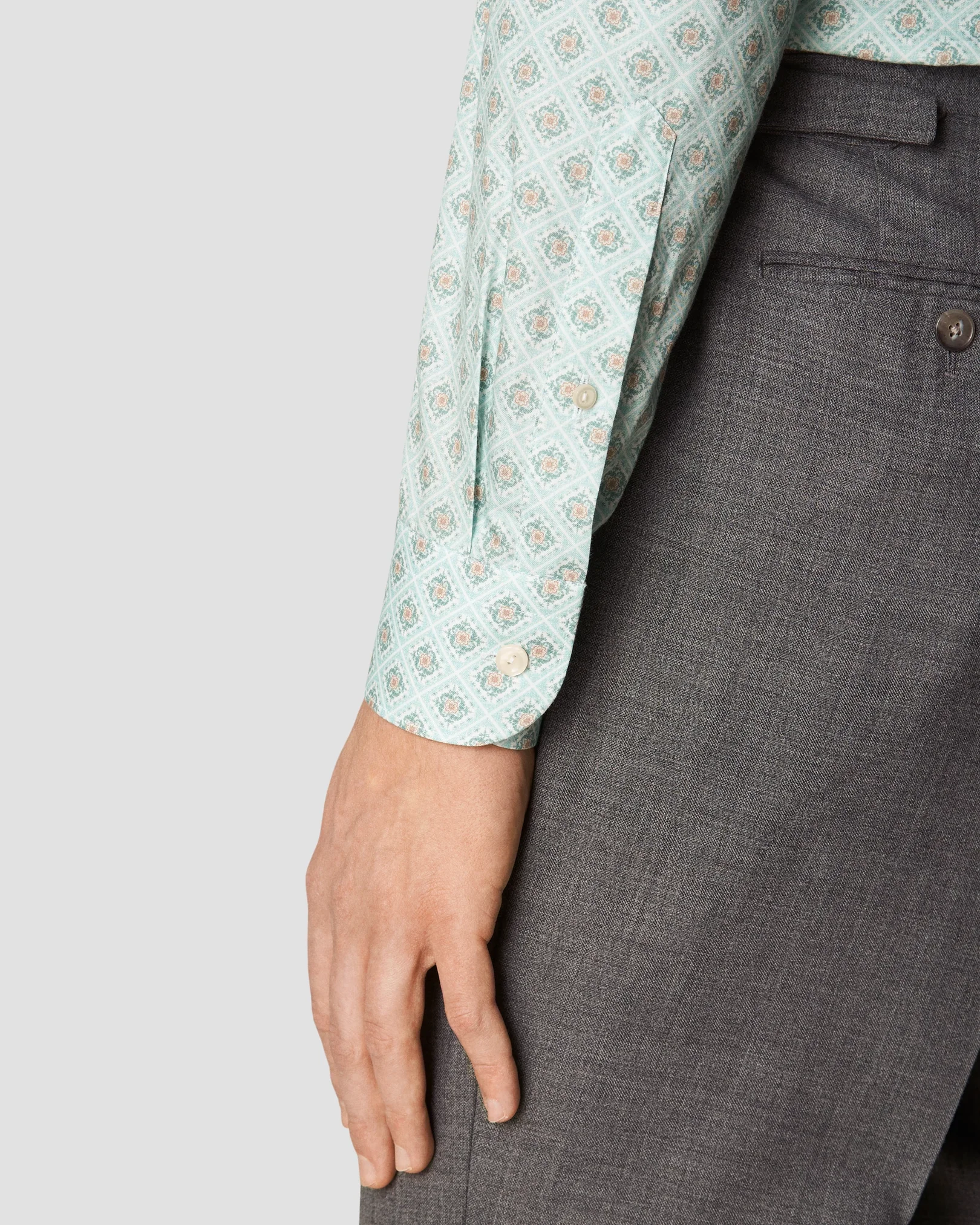 Eton - light green signature twill 231