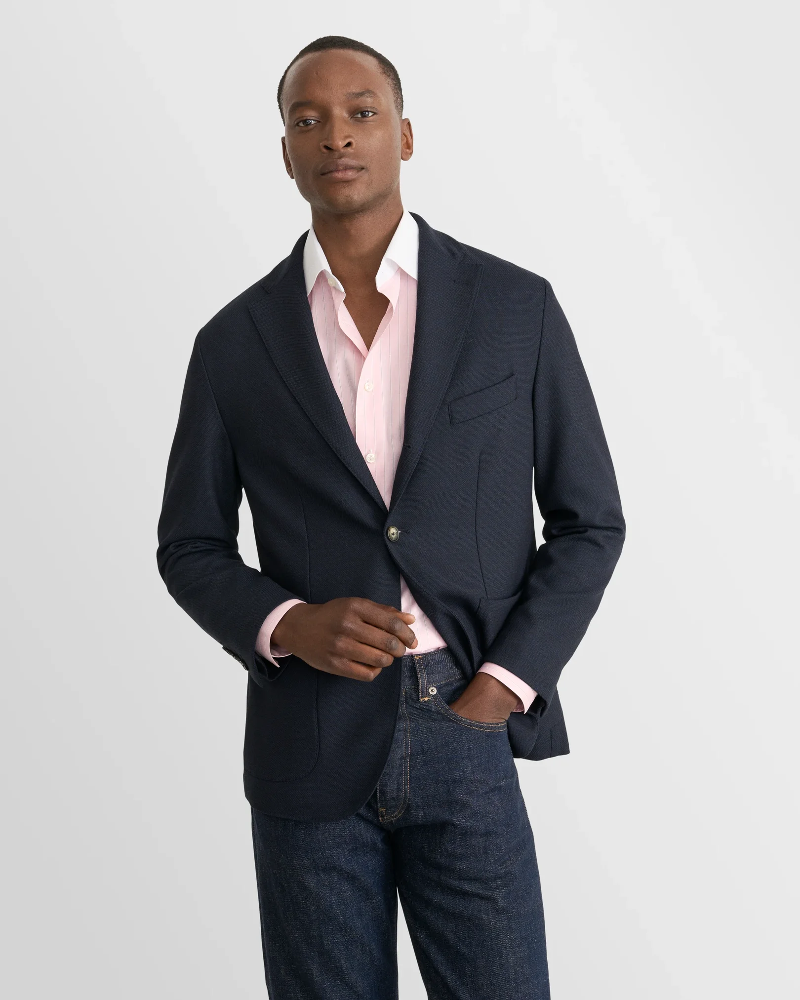 Eton - pink striped signature twill shirt cut away 266