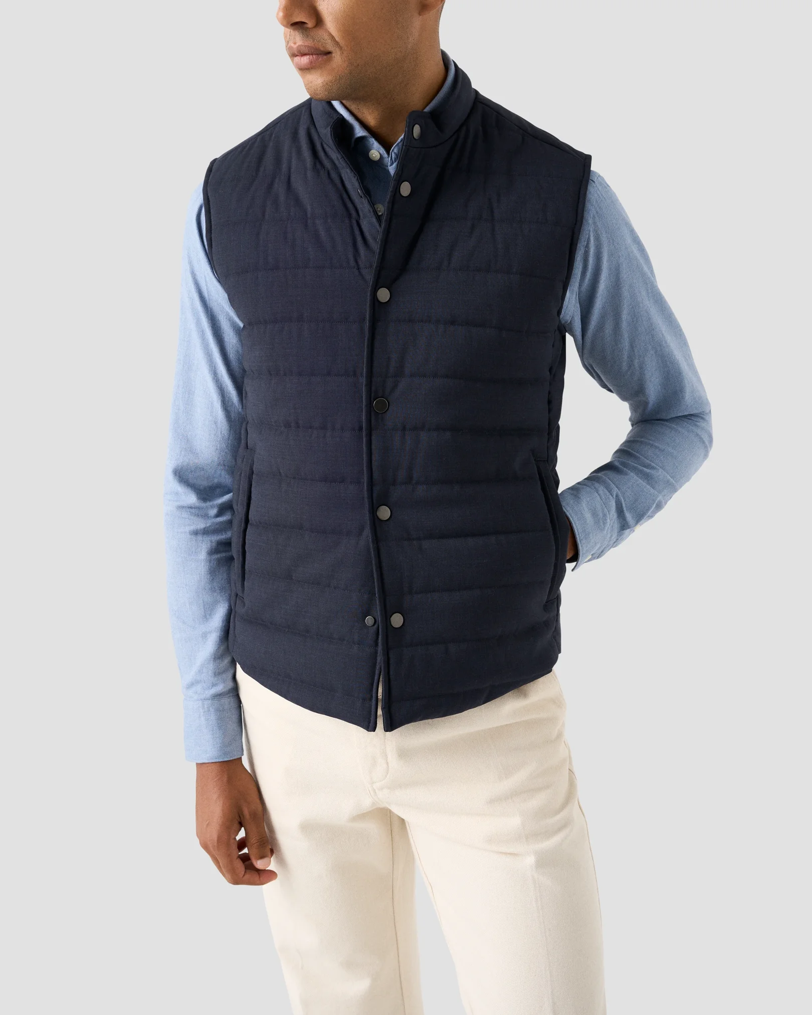 Eton - navy blue checked vest