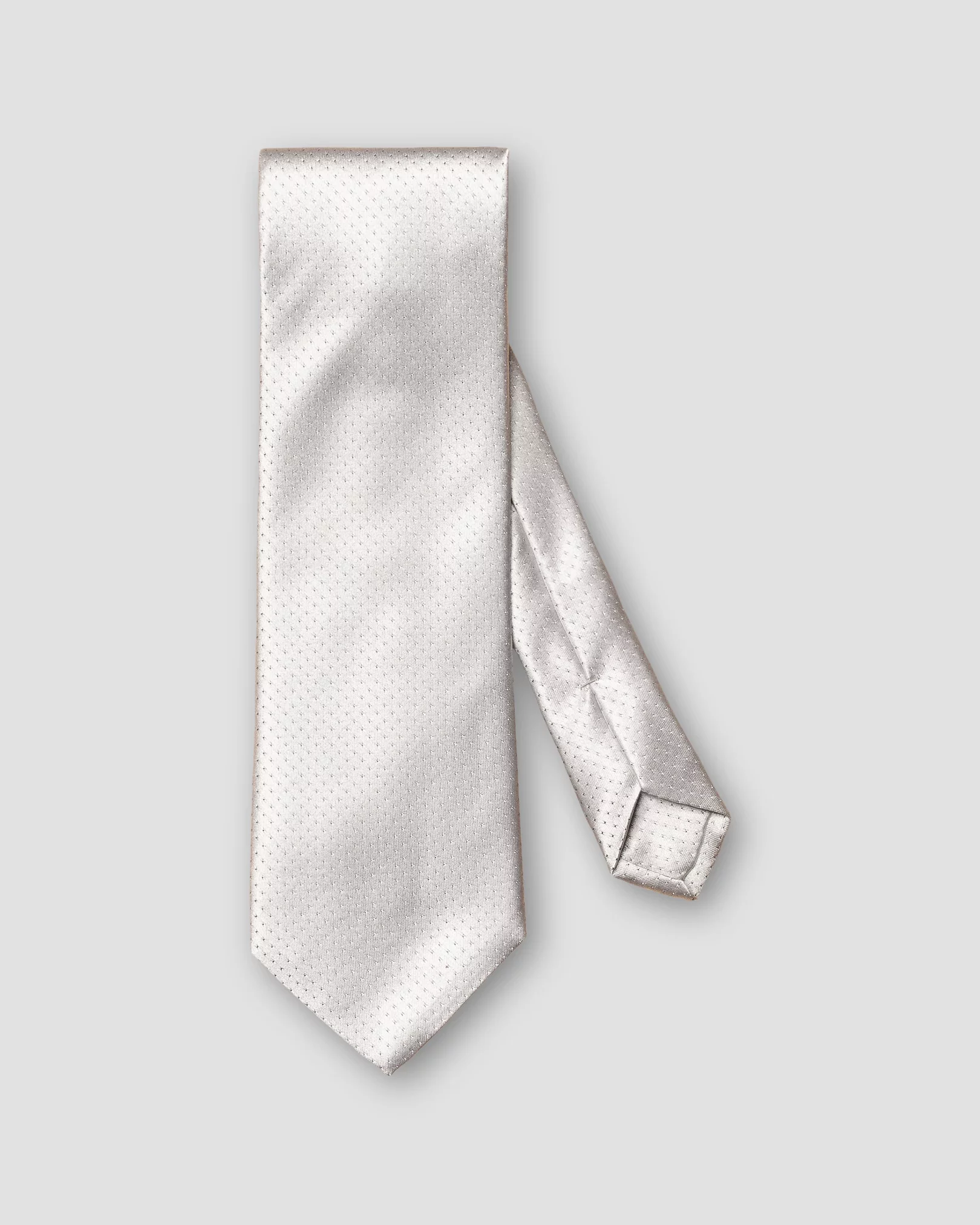 Eton - light grey pin dot tie