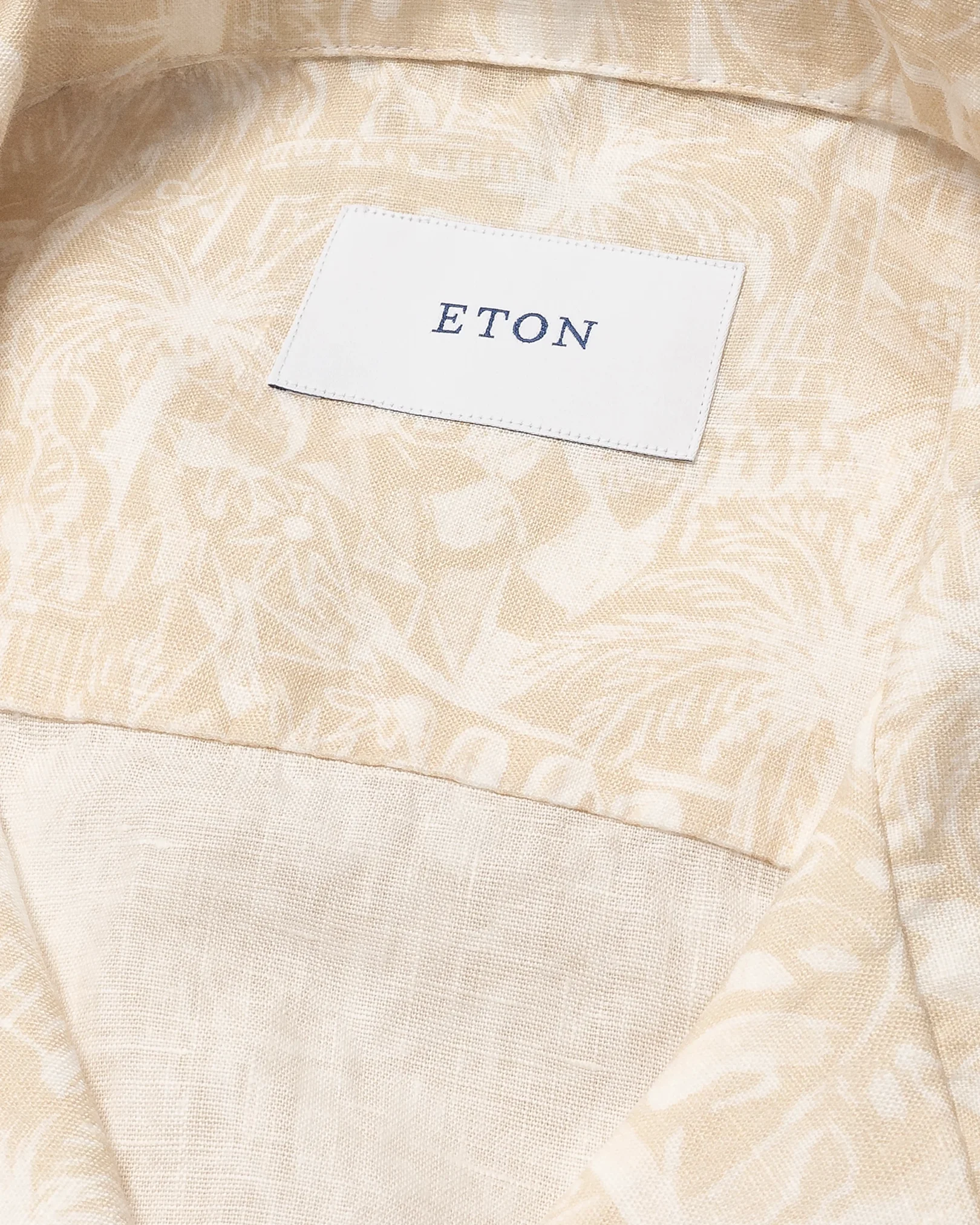Eton - beige gaudi garden print resort shirt