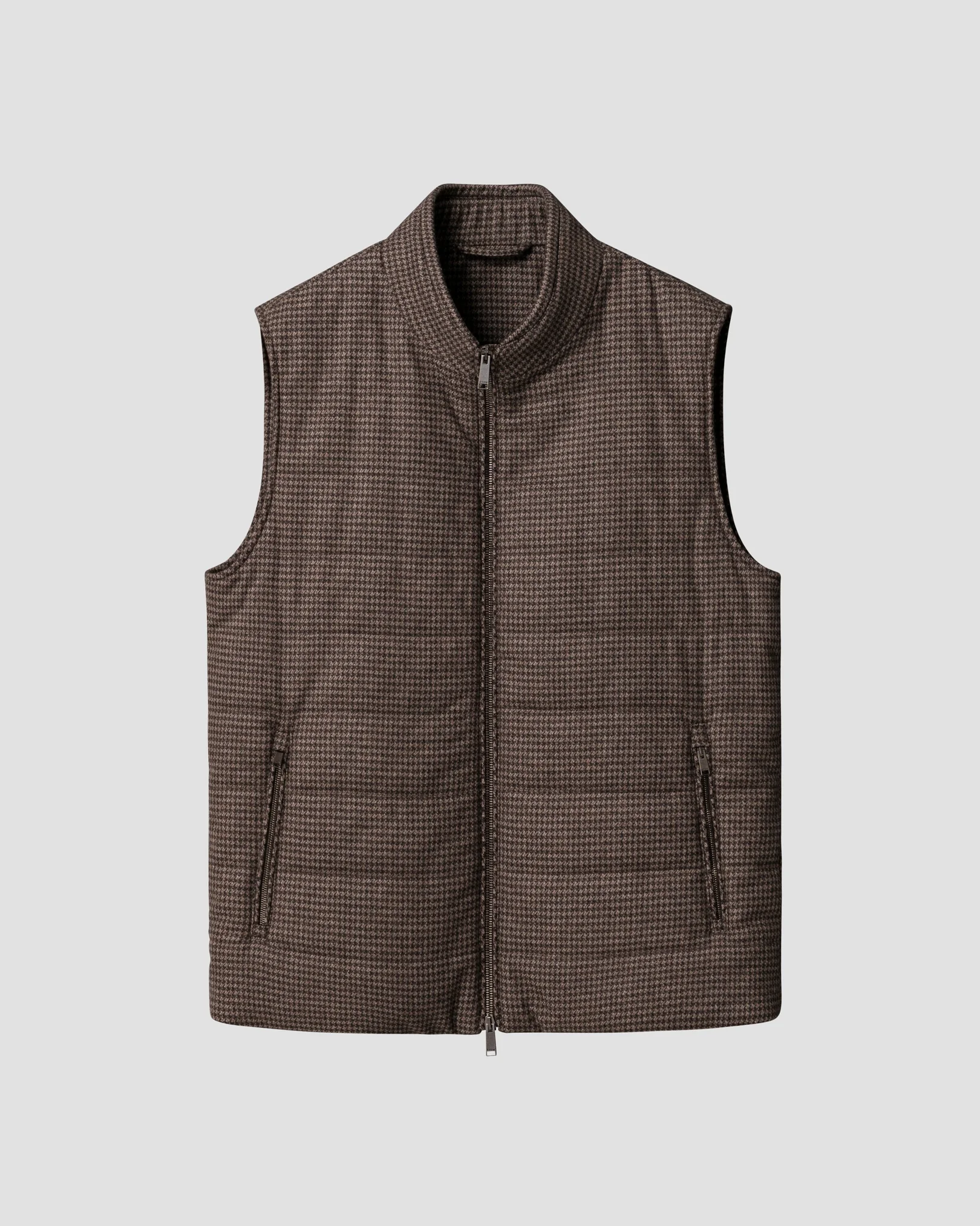Eton - brown wool cashmere padded vest