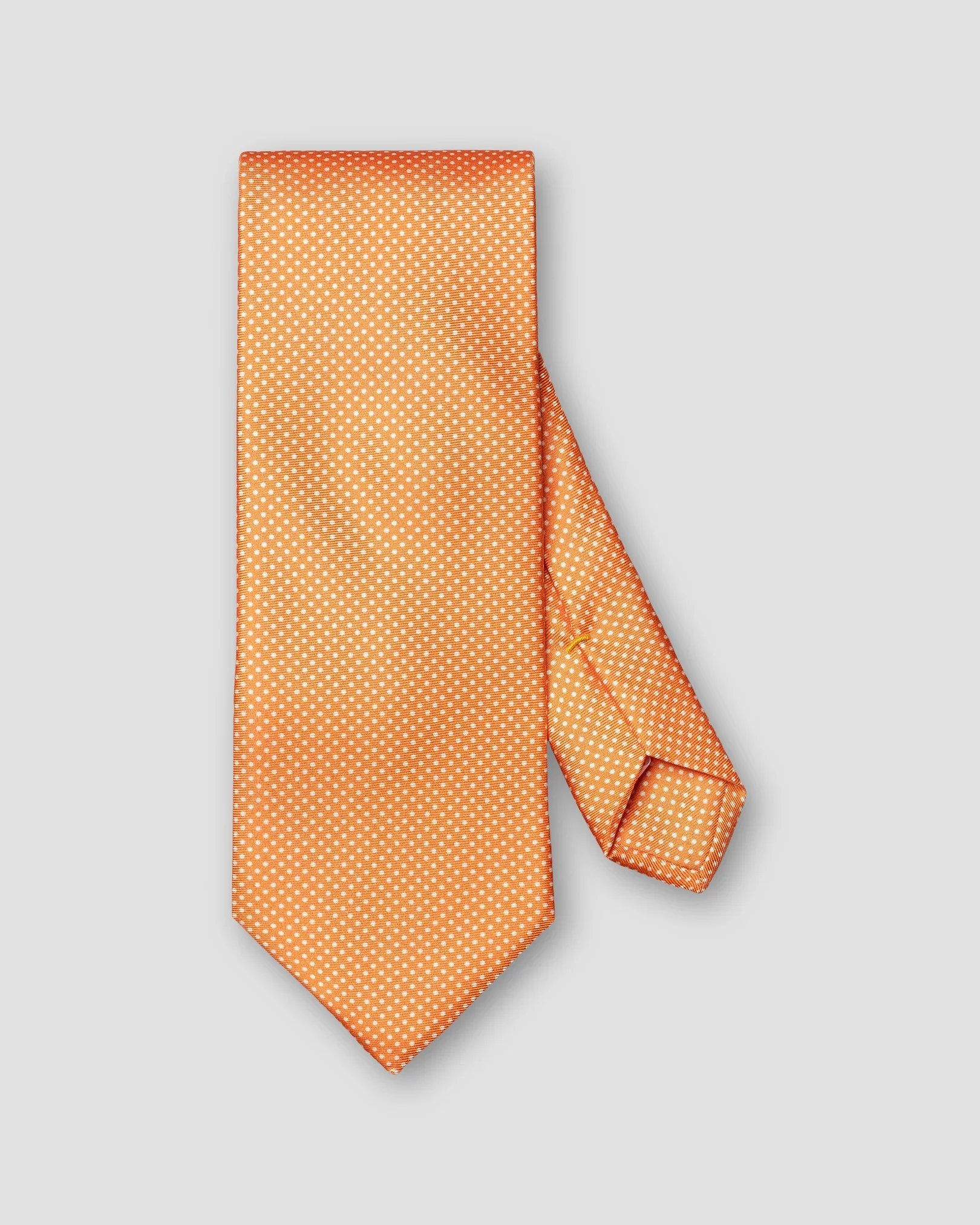 Eton - orange polka dot print silk tie