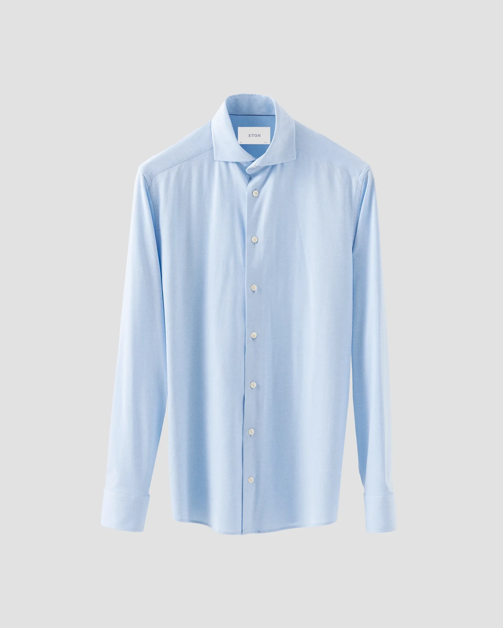 Eton - solid light blue stretch shirt