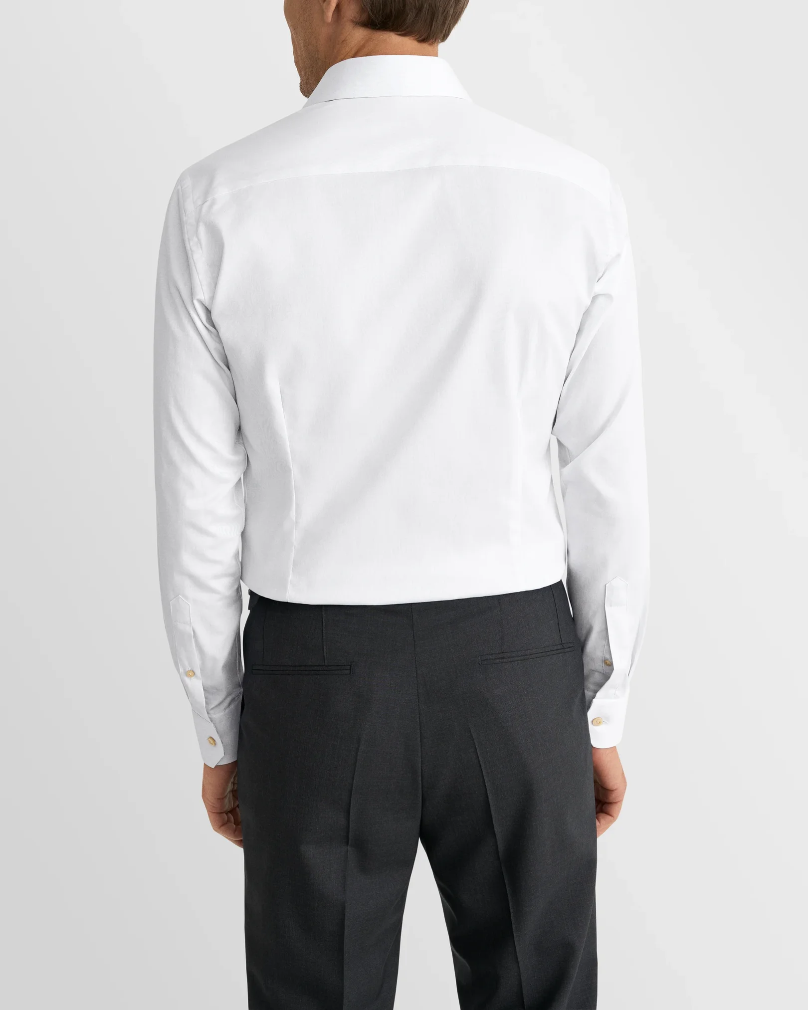 Eton - white geometric effect signature twill shirt cut away 263