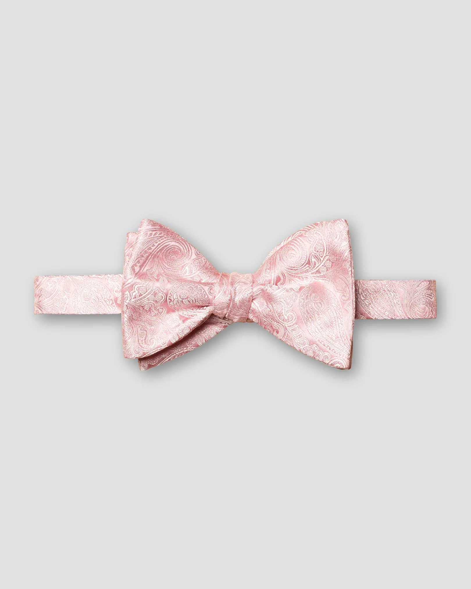 Eton - pink paisley silk wedding bowtie self tied