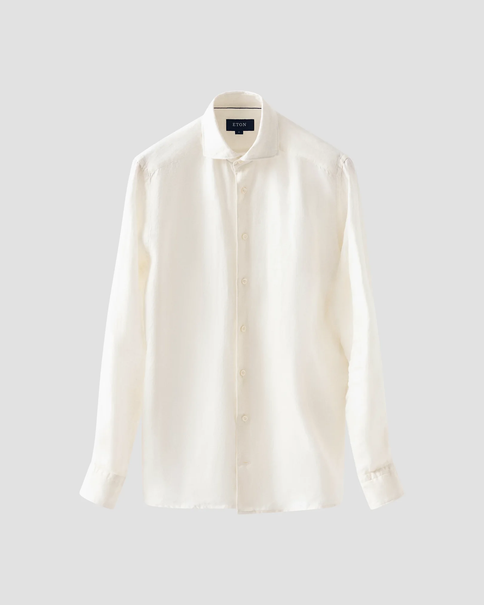 White Solid Linen Shirt