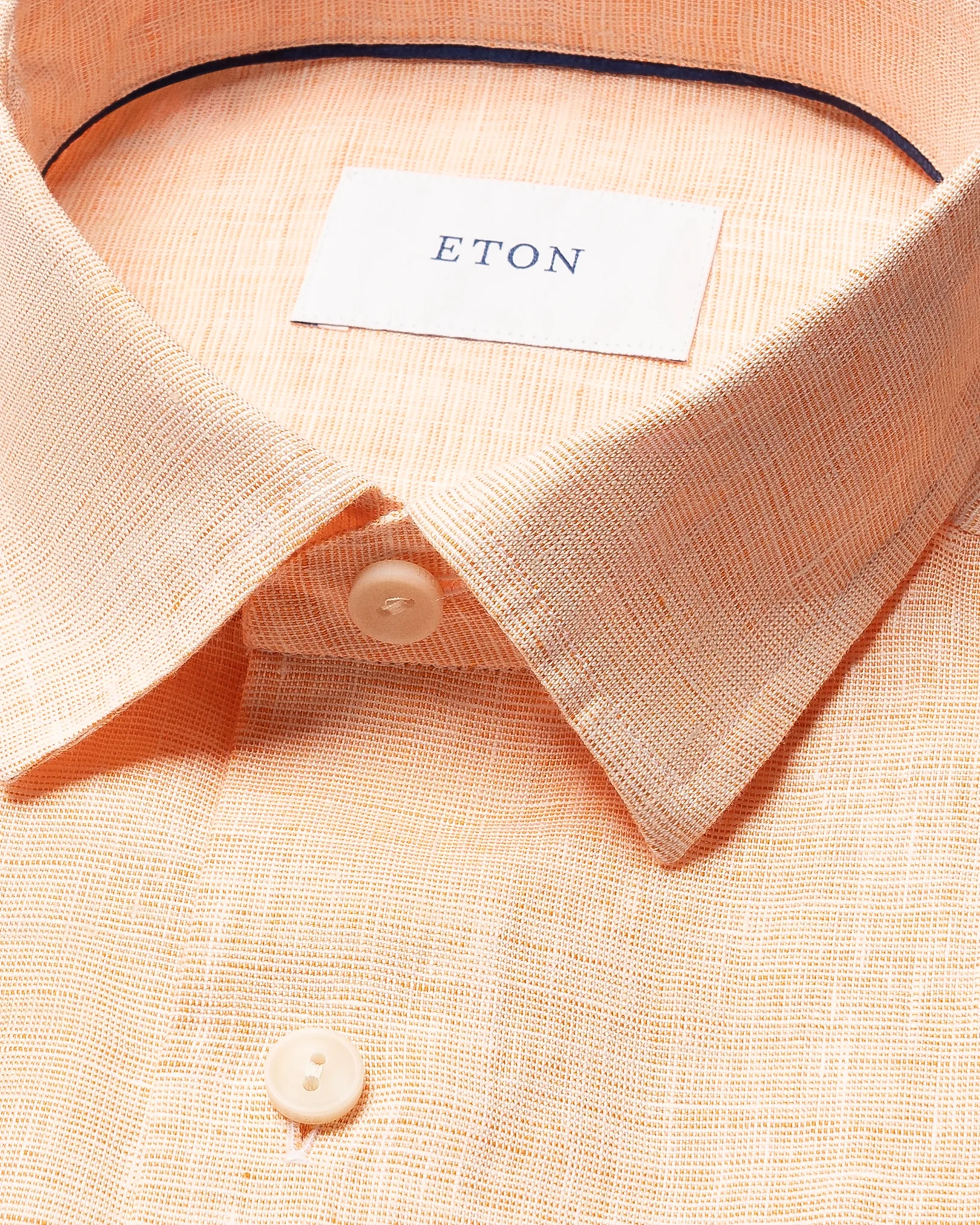 ソリッド リネン ショートスリーブ シャツ - Eton