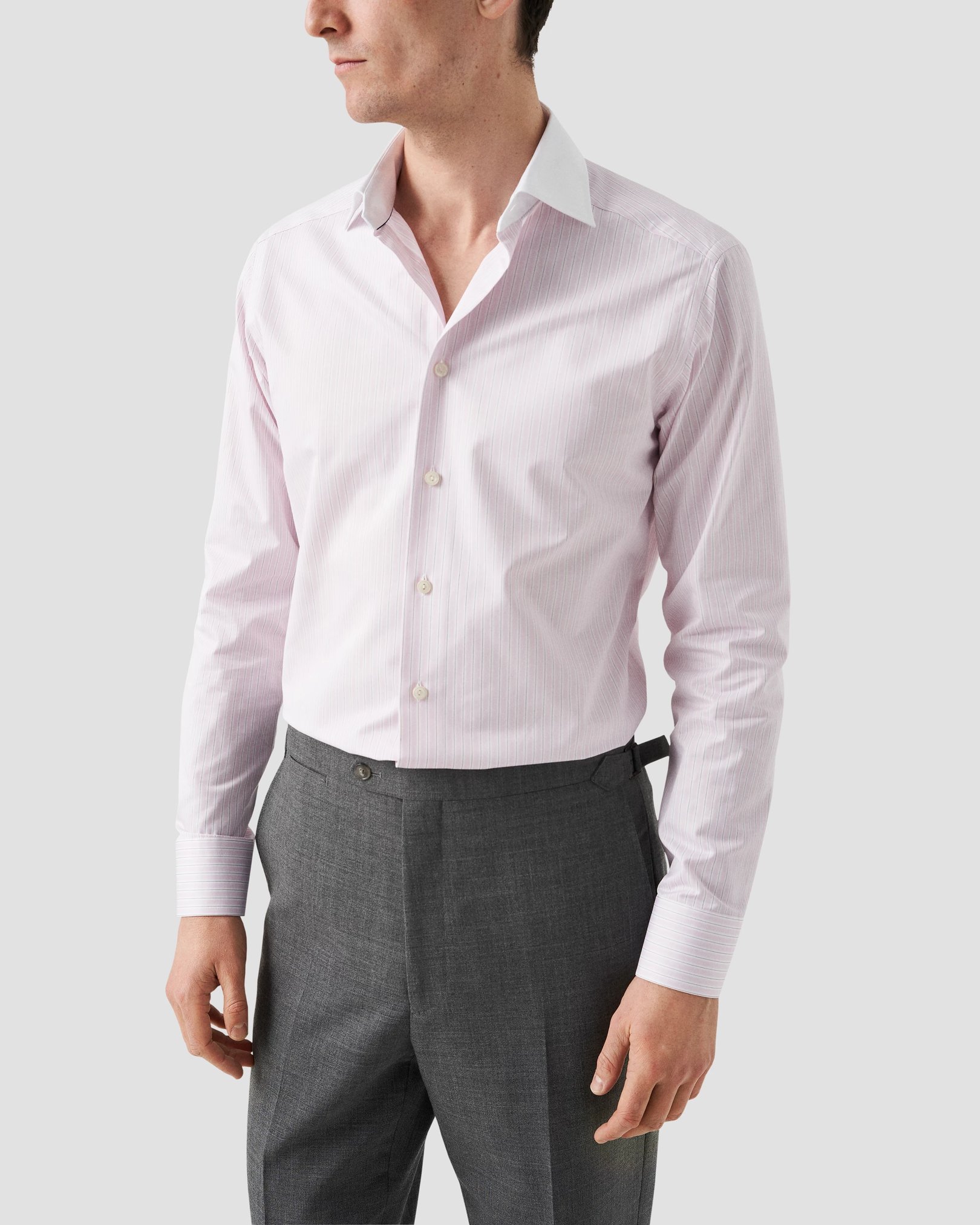 Eton - subtle striped twill shirt
