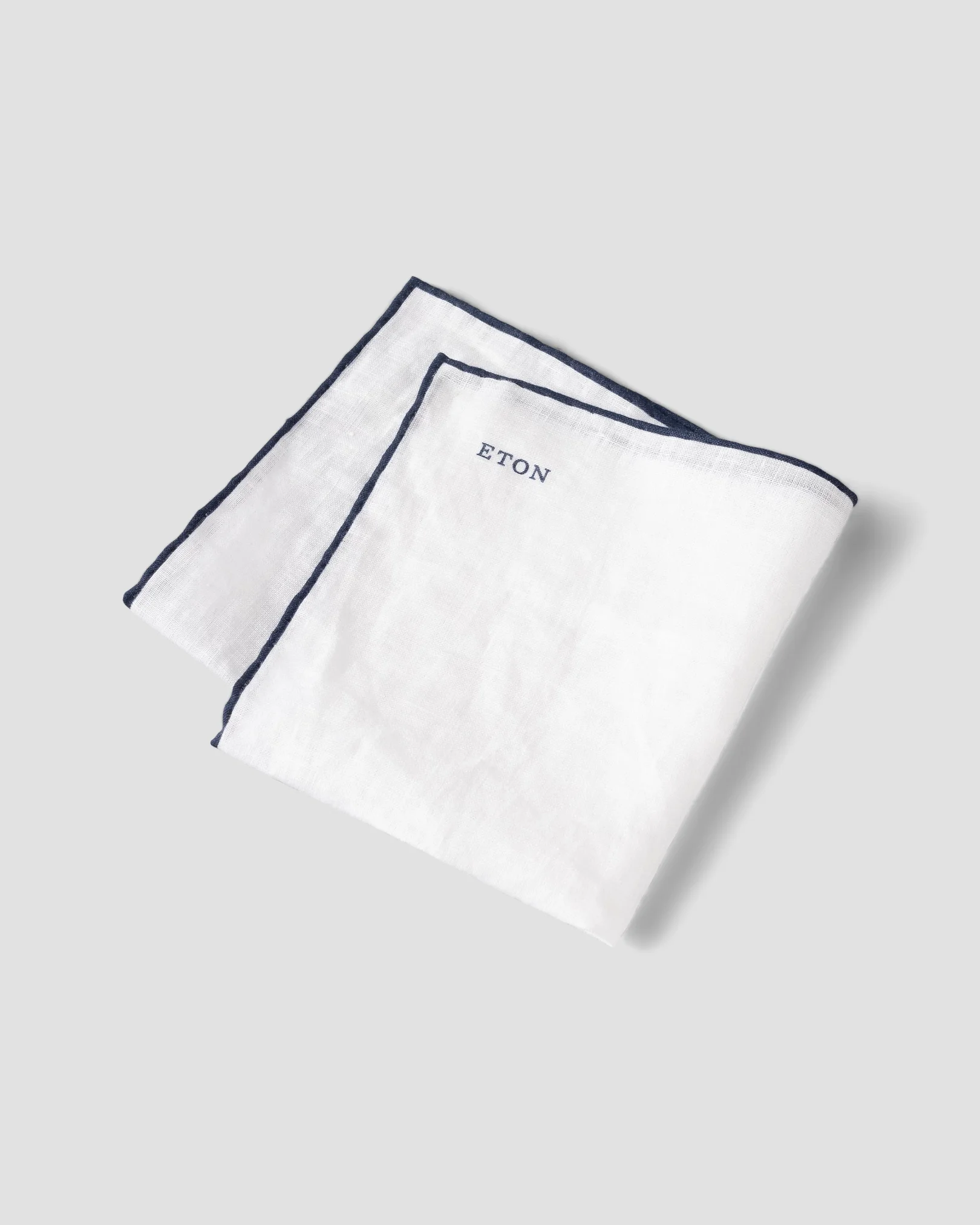 Eton - navy linen pocket square