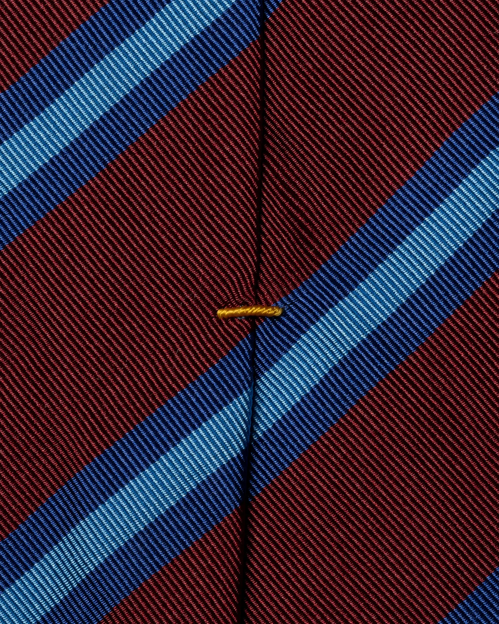 Eton - striped silk cotton mogador tie dark red