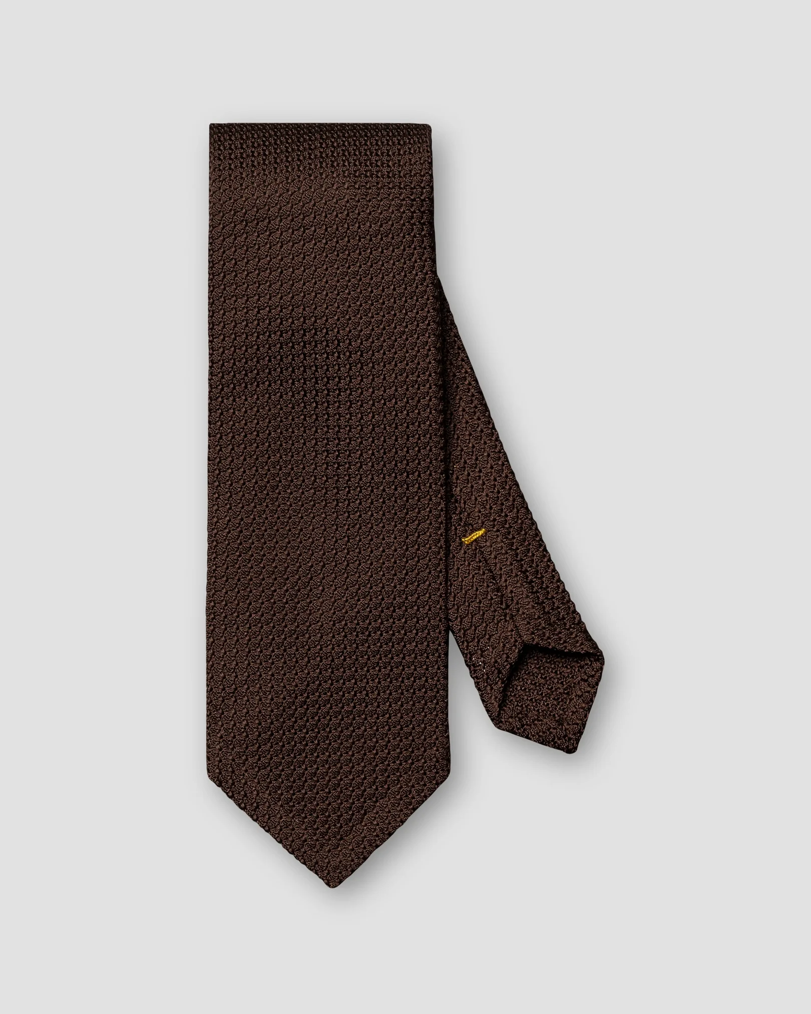 Eton - solid brown grenadine tie