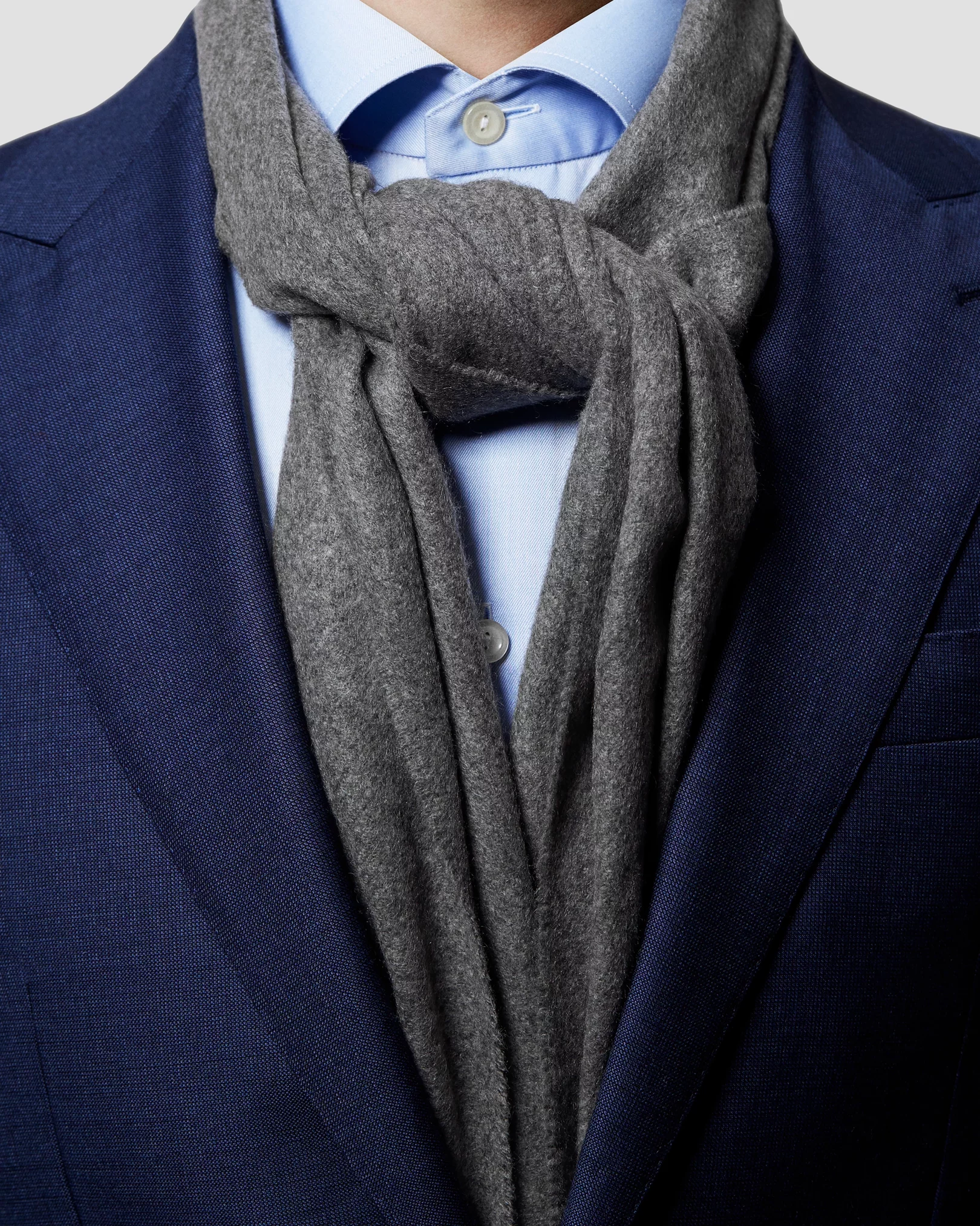 Eton - dark grey cashmere scarf