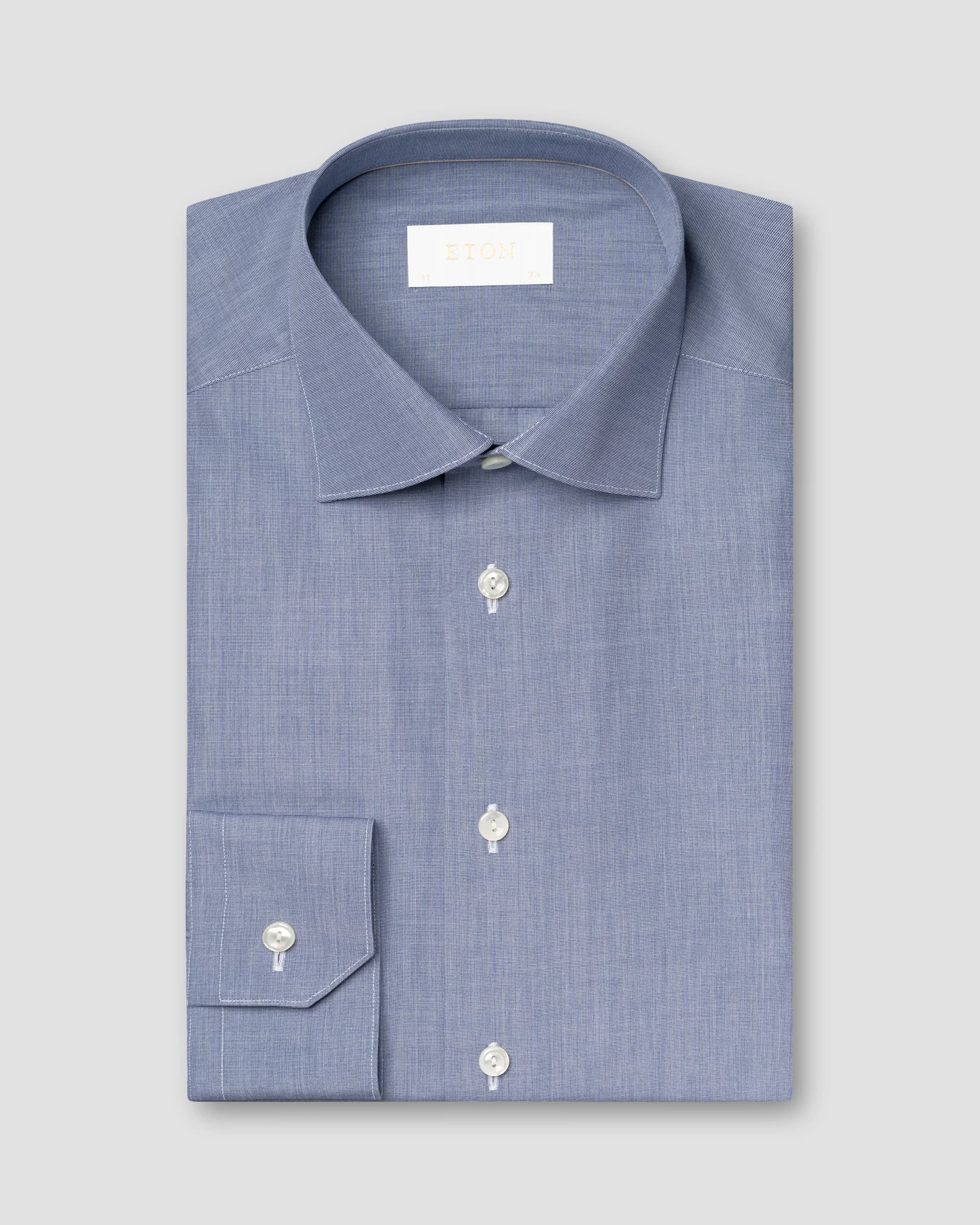 Eton - Chemise en Popeline Élevée Chambray