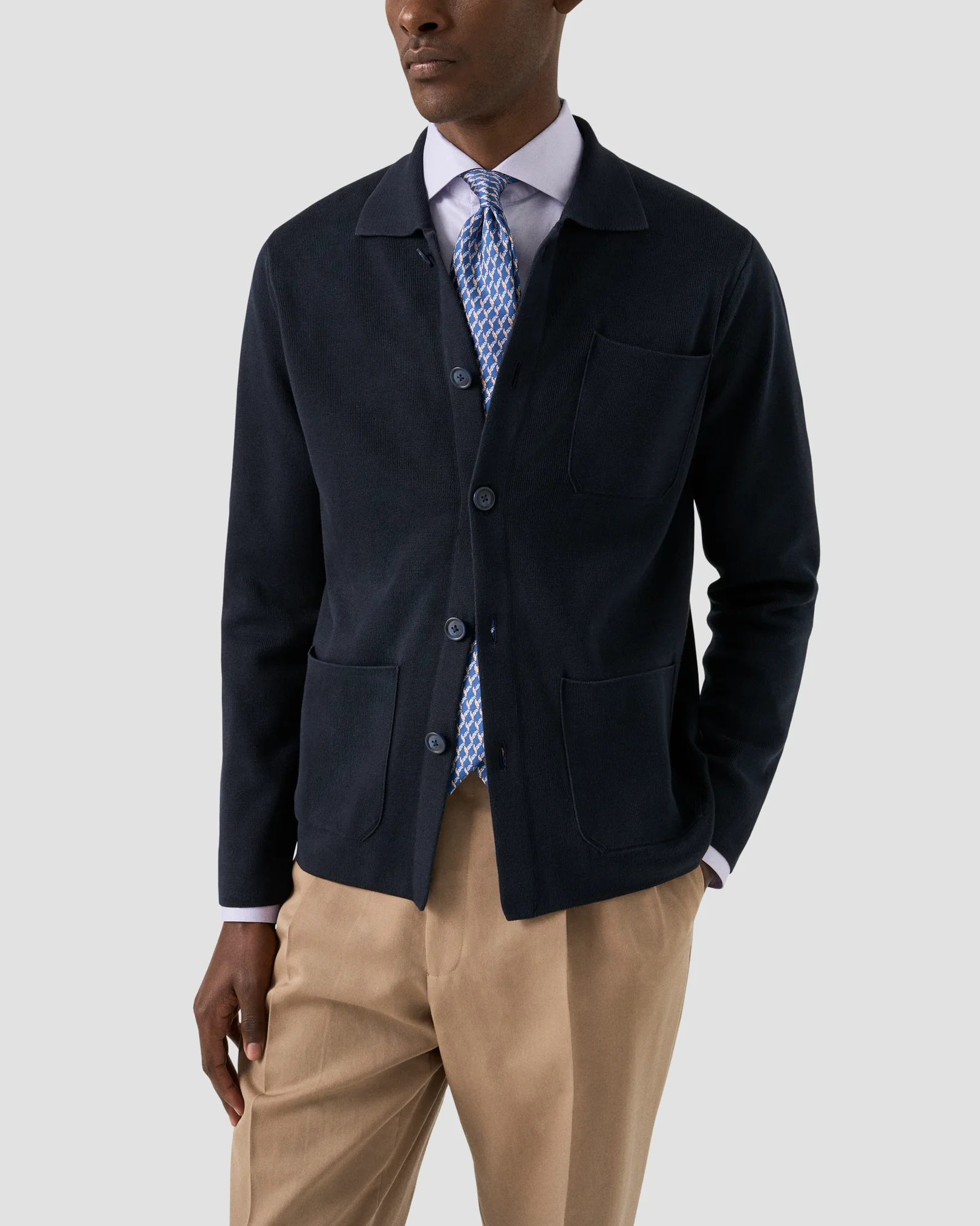 Eton - light purple solid signature oxford shirt 261